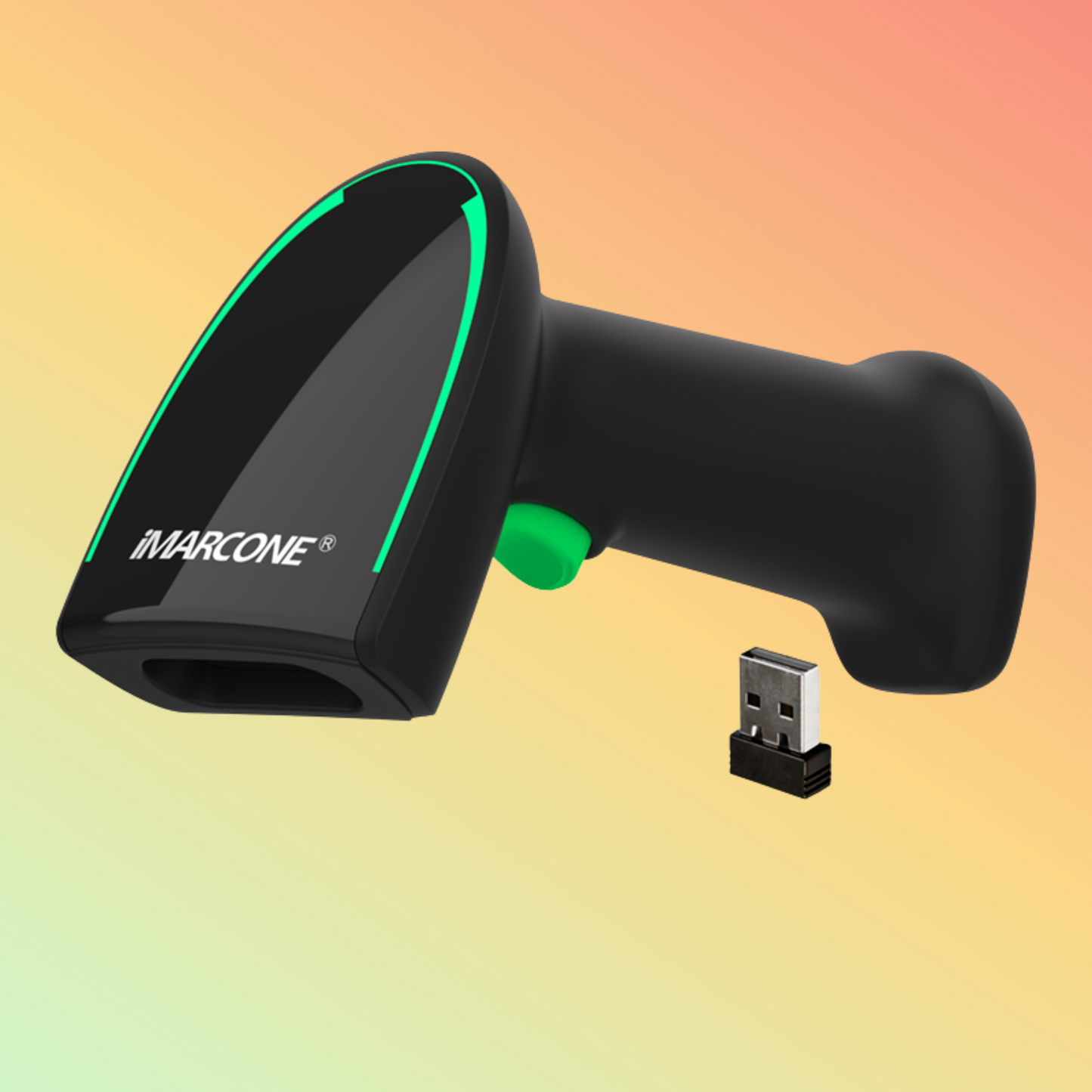iMARCONE MC-3003RB 2D Wireless Bluetooth Barcode Scanner w/ Receiver