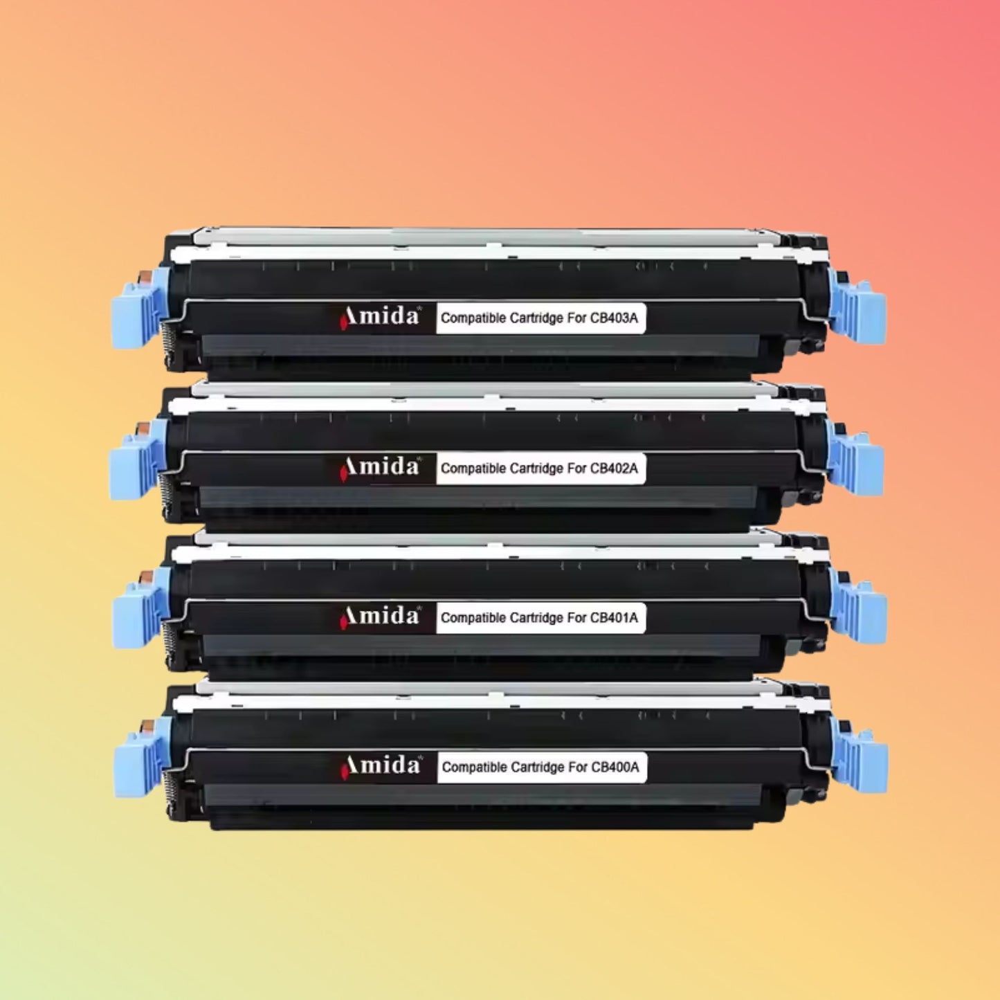 Amida CB400A CB401A CB402A CB403A Compatible Toner Cartridge 400A 401A 402A 403A for Hp Color Laserjet 4005 4005n Laser Printer