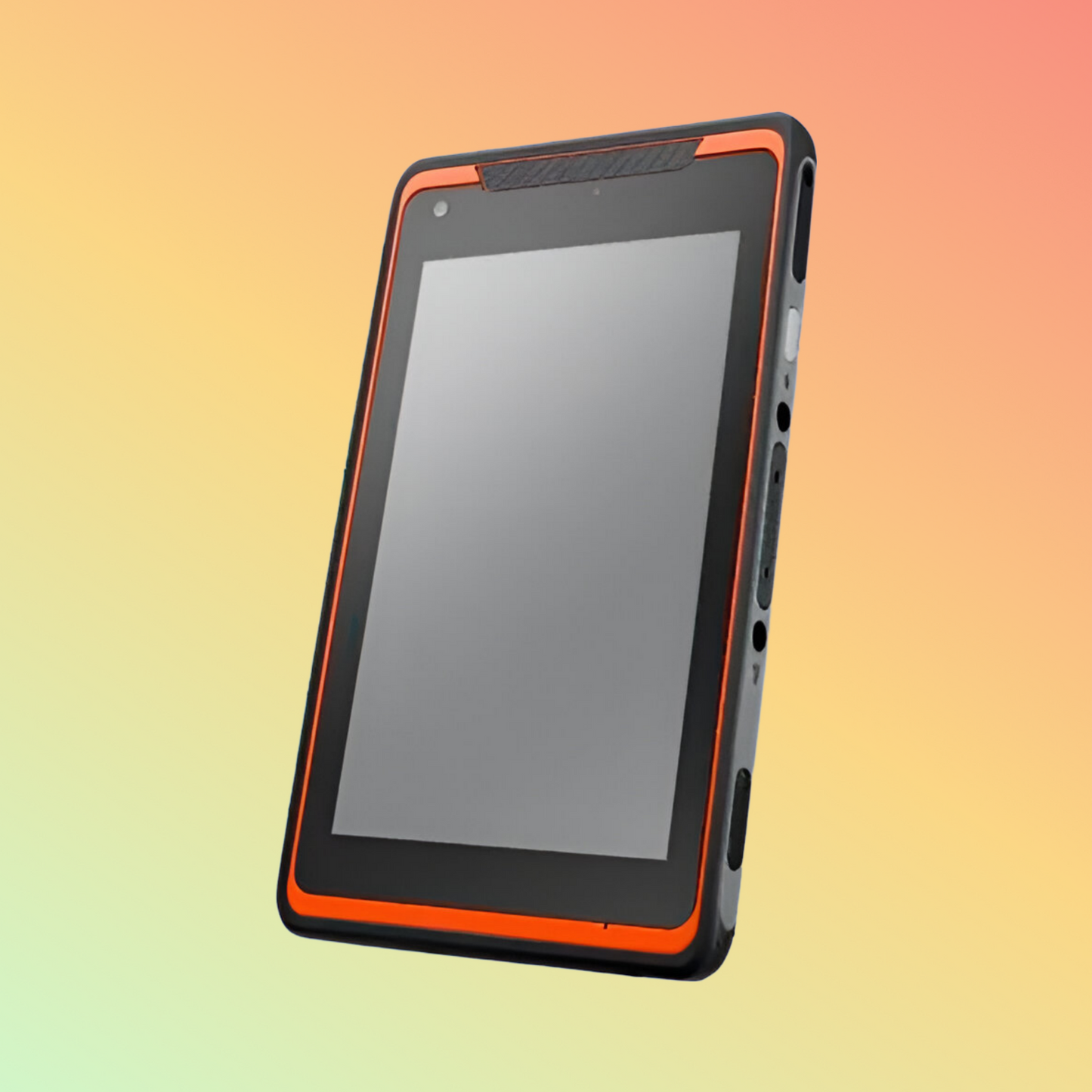 Front view of the 10 inch rugged tablet, featuring a high-resolution touchscreen and customizable interface