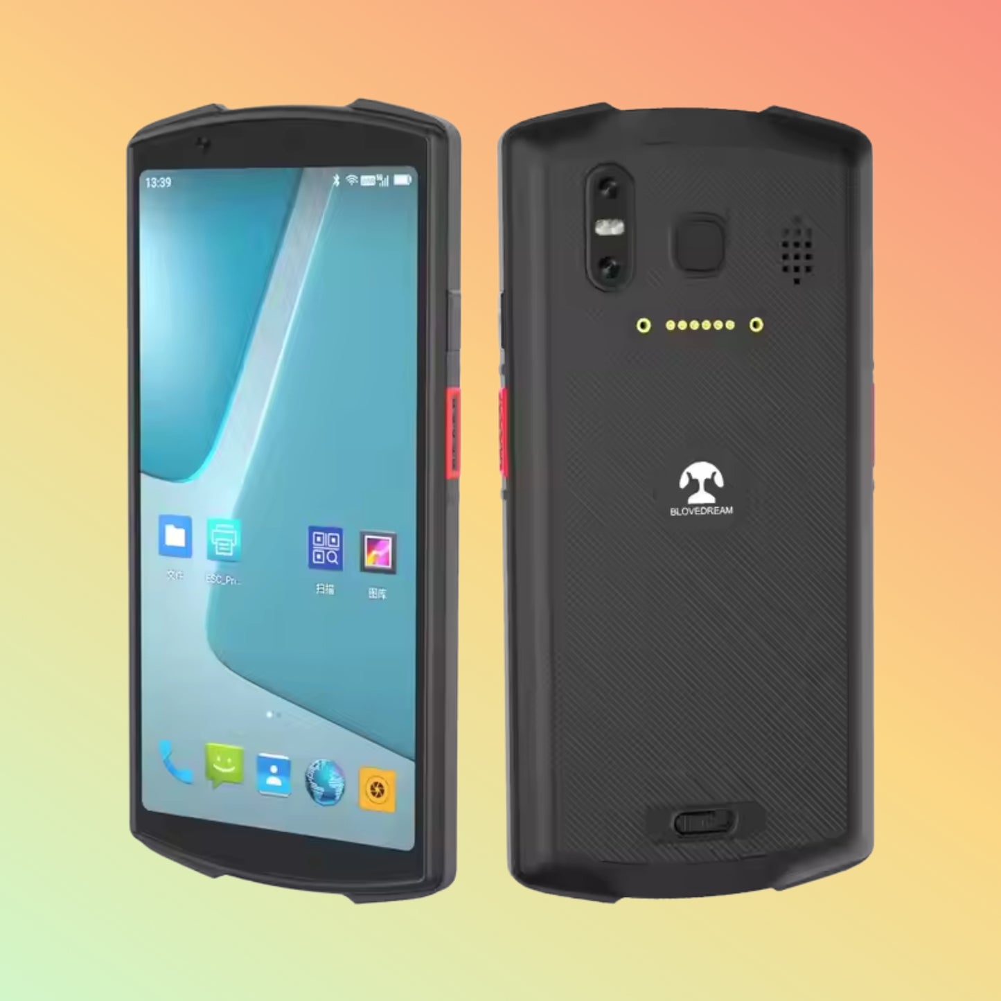 5G 4+64GB Android 13 PDA, IP66, 1/2D QR, MDM, In-Stock Gift