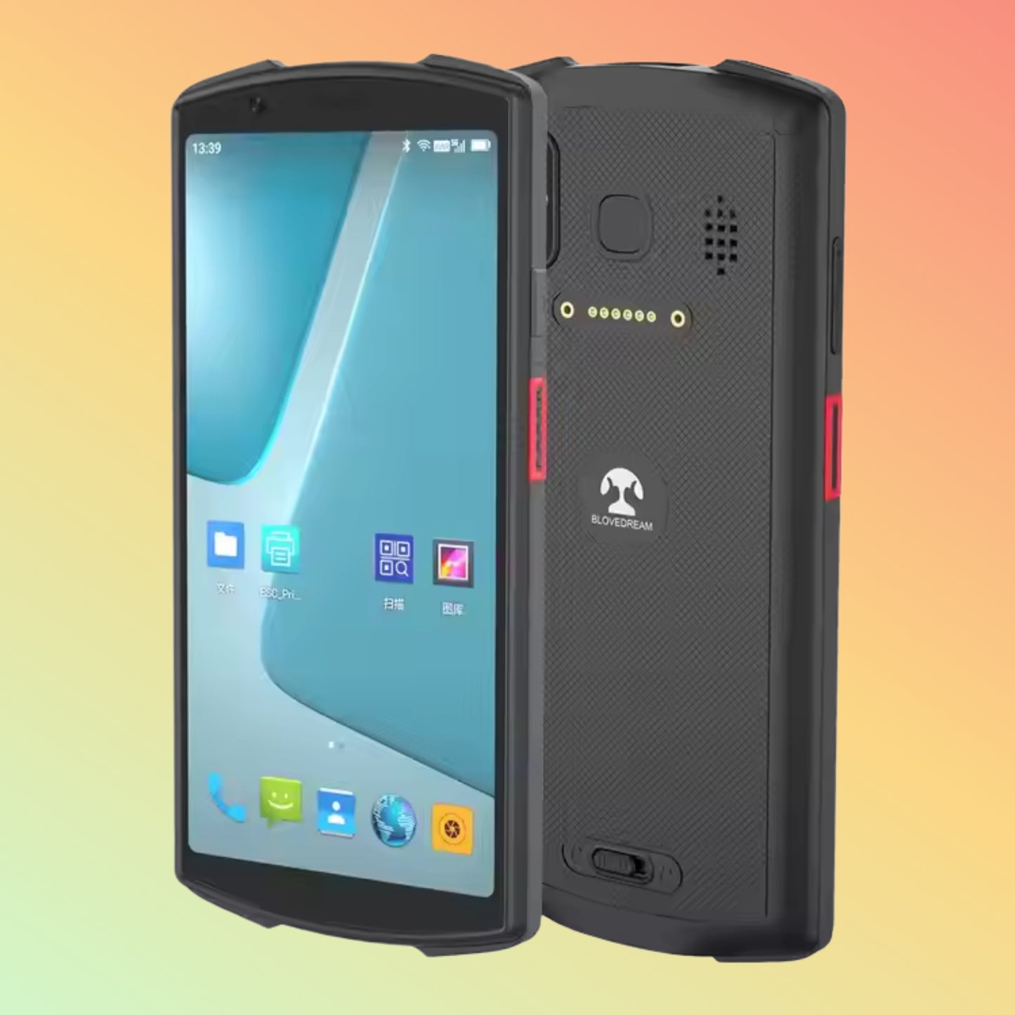 5G 4+64GB Android 13 PDA, IP66, 1/2D QR, MDM, In-Stock Gift