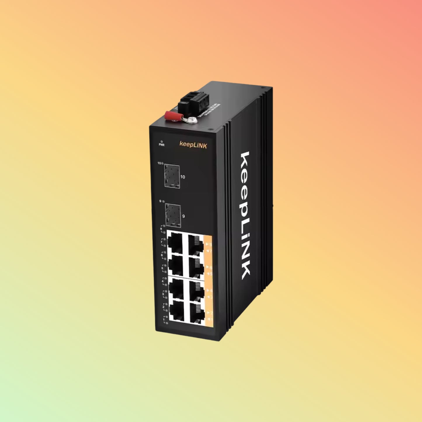 2 1000M SFP with 4 10/100/1000M Industrial Ethernet switch 20G 12V 24V network switch security