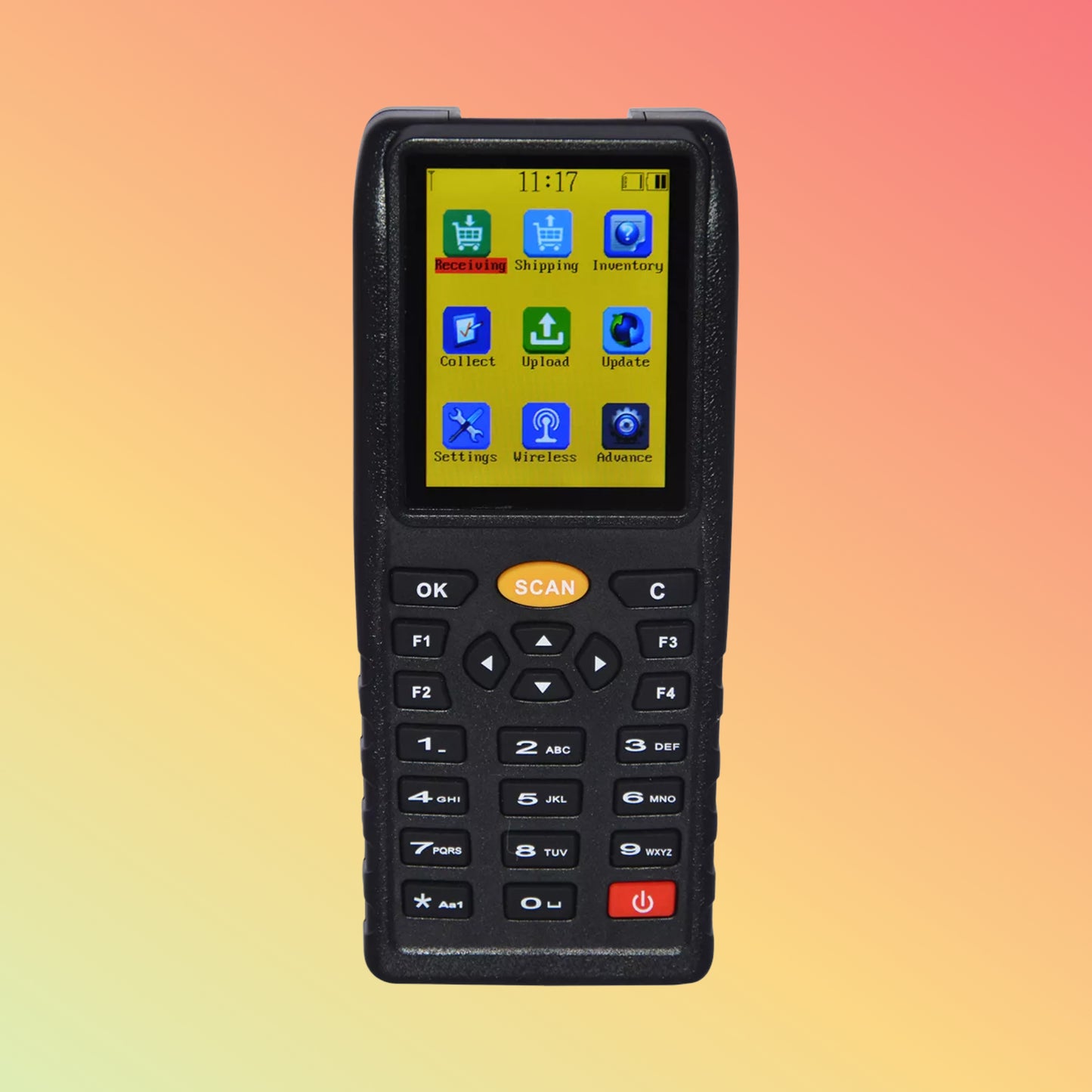 72MHz Handheld Wireless Inventory Data Collector PDA Barcode Scanner HS-E7