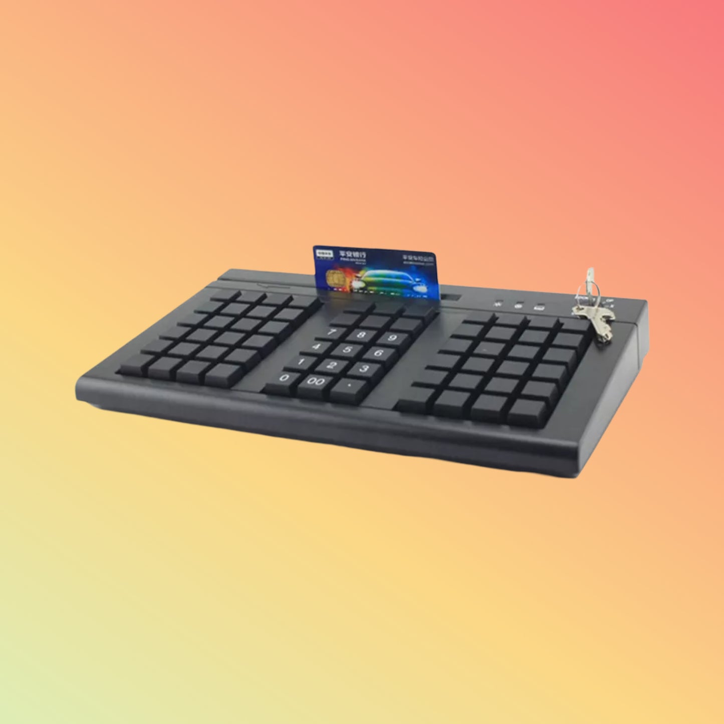 66 Keys POS Programmable Keyboard USB PS/2 Interface with MSR KB66M