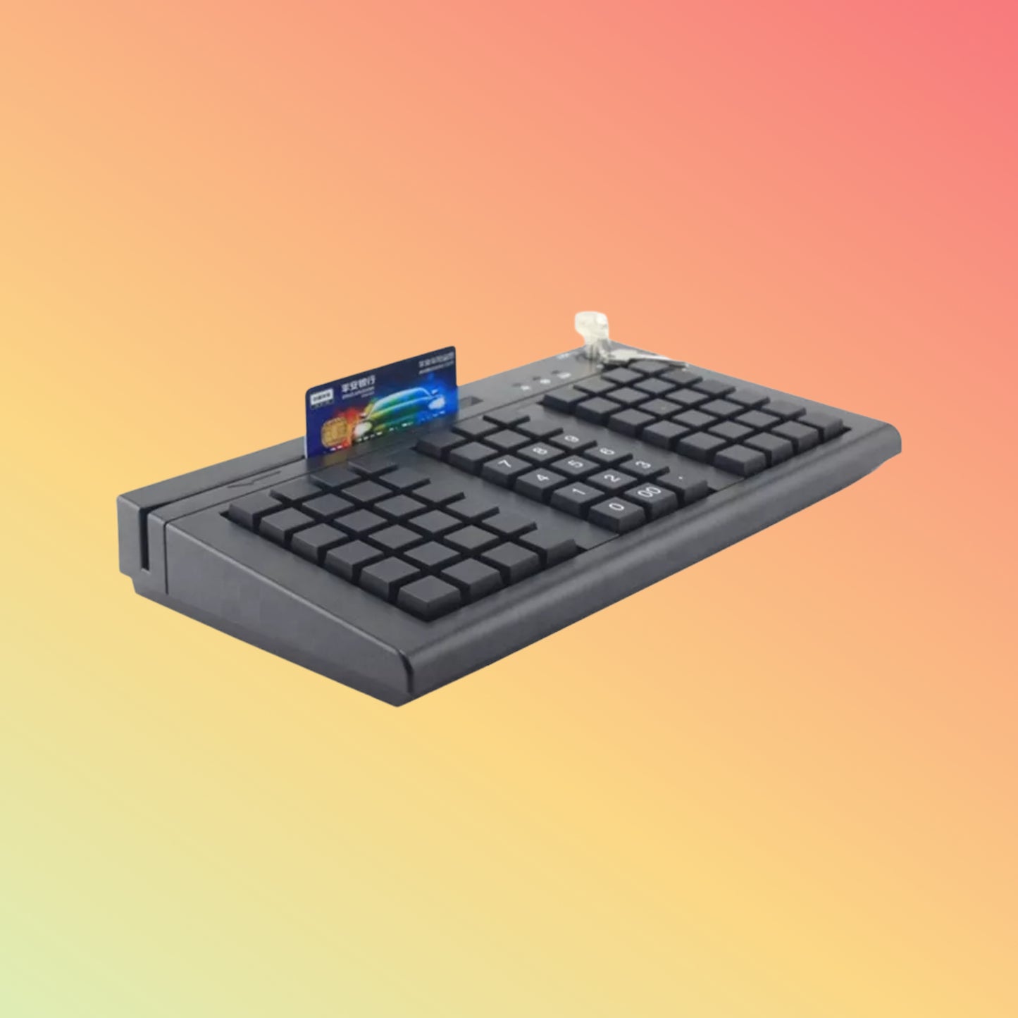 66 Keys POS Programmable Keyboard USB PS/2 Interface with MSR KB66M