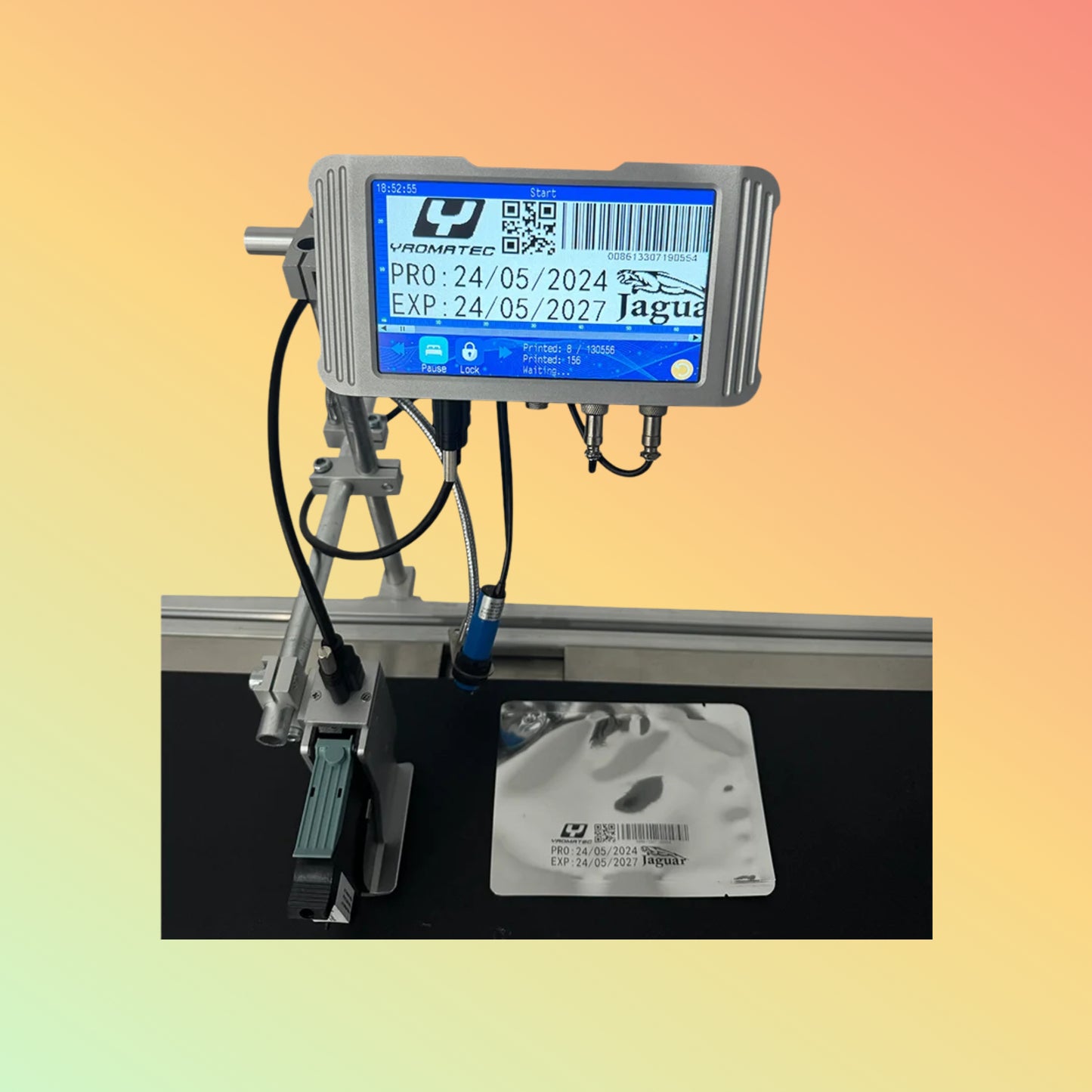 12.7mm Automatic TIJ Inkjet Date Coding Printer for Plastic