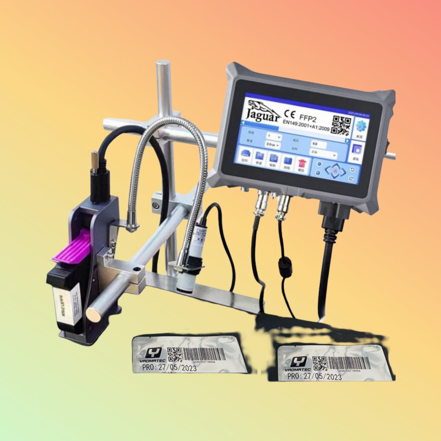 T7 12.7mm 7″ Screen Automatic Online TIJ Date & Logo Printer