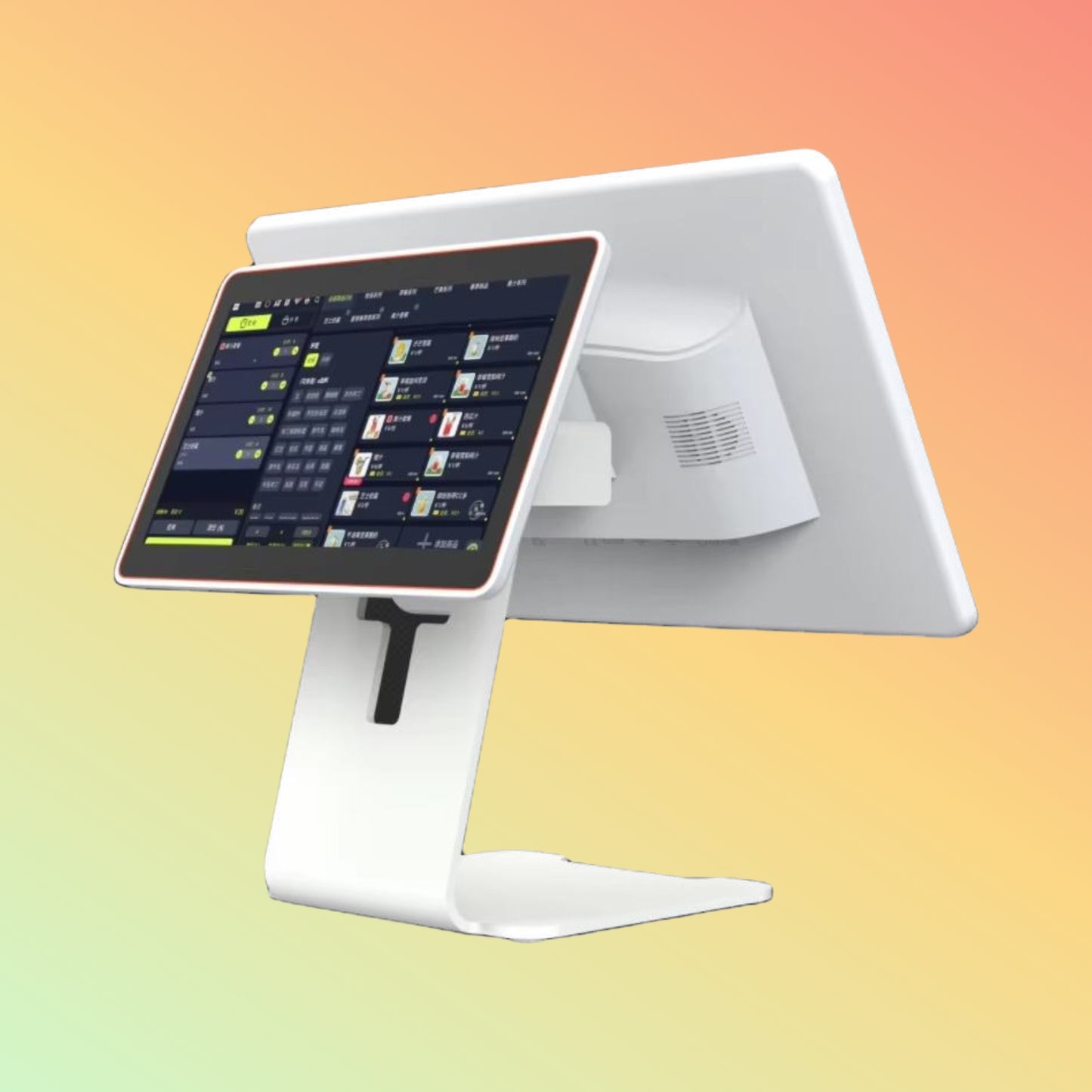 15.6" Foldable Android 11 POS Terminal, Cafe Cash Register Kiosk
