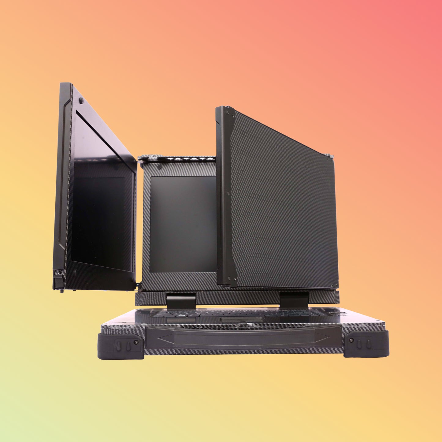 15.6 Inch Mobile Workstation for Emergence Environment Triple Screen Industrial Rugged Laptop Computer