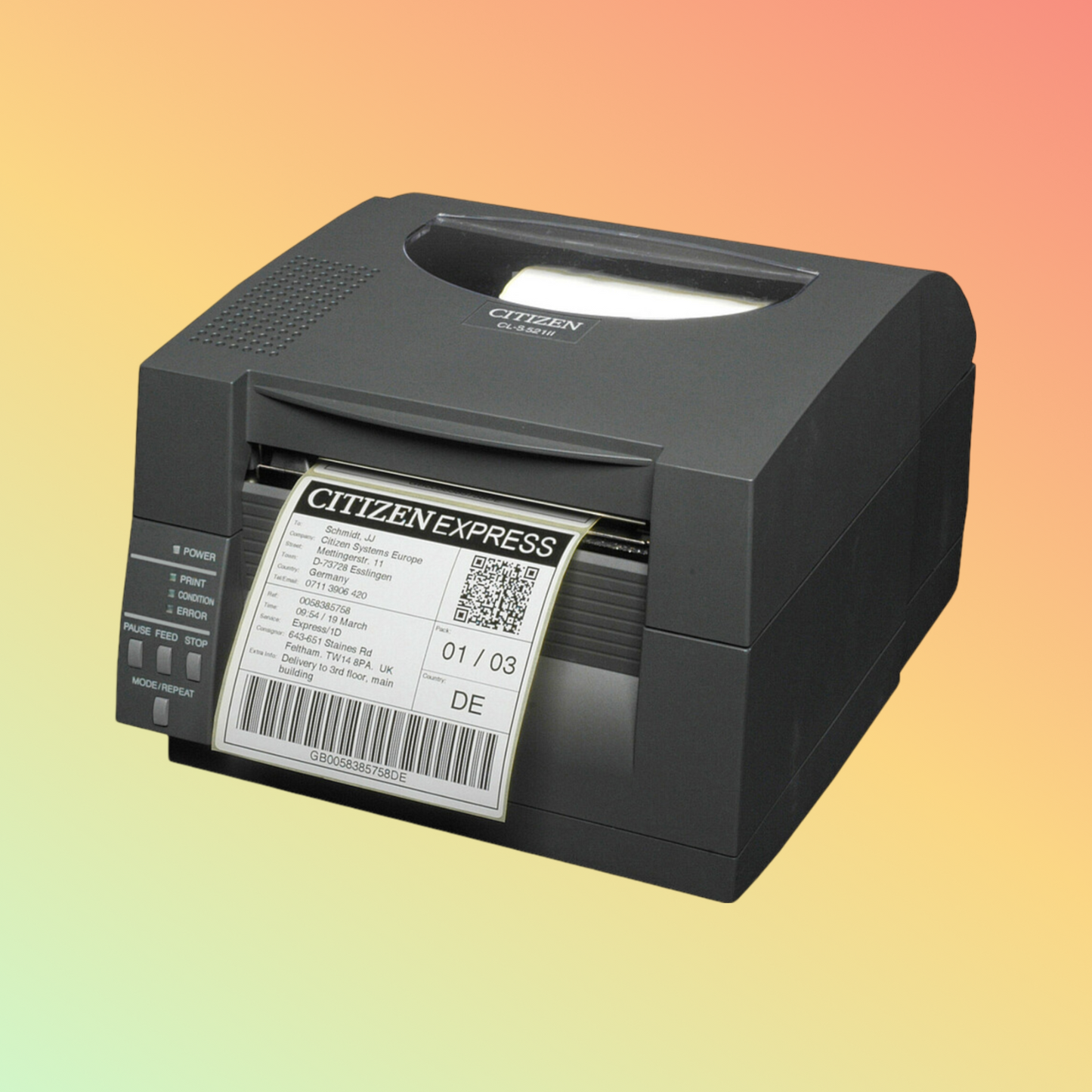 Citizen Systems CL-S521II Direct Thermal (Black)