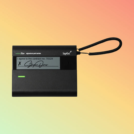 StepOver The particularly stable & handy signature pad for mobile use