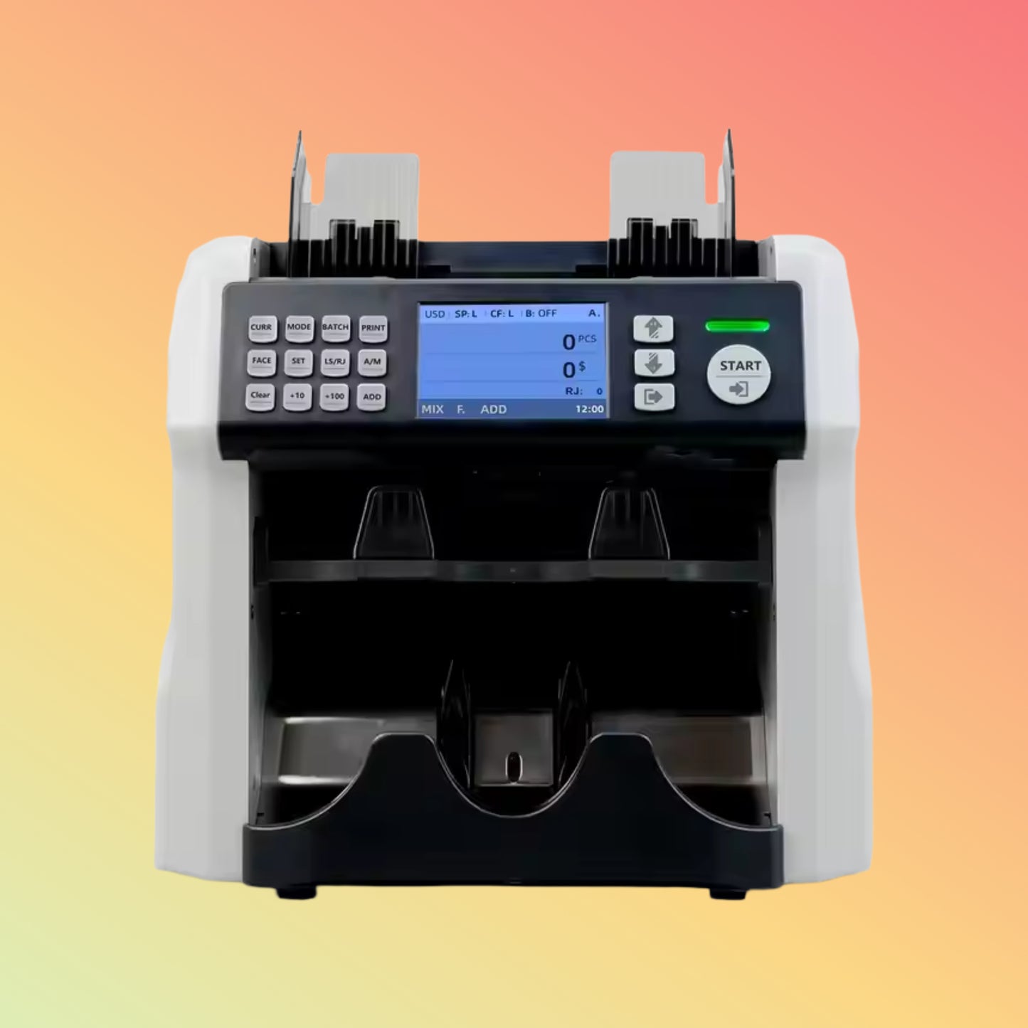 UN-200A 2025 ECB Approved CIS IMAGE Mixed Value Multi-currency Cash Counting Machine Two Pockets Money Counter Bill Counter