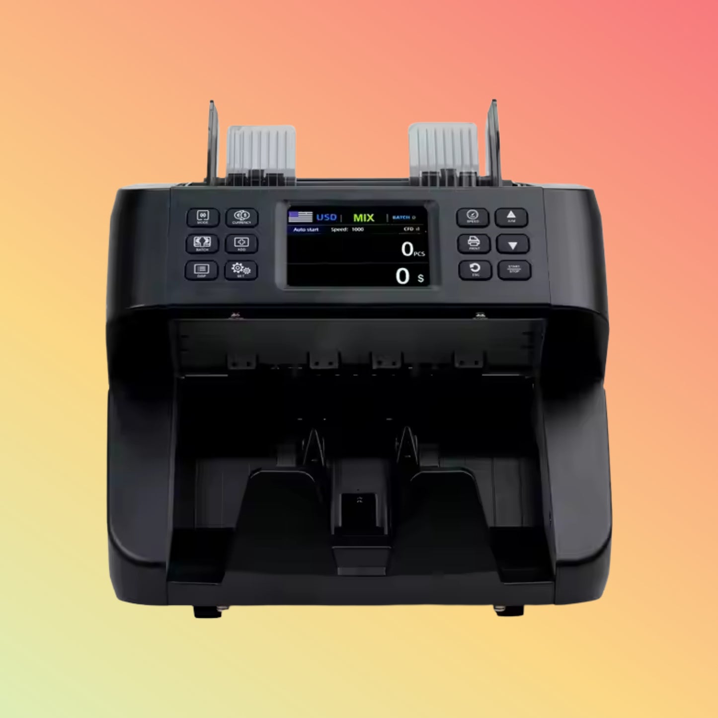 UN-60C ECB-Approved Top-Loading Bill Counter with 2 CIS & UV/MG/IR