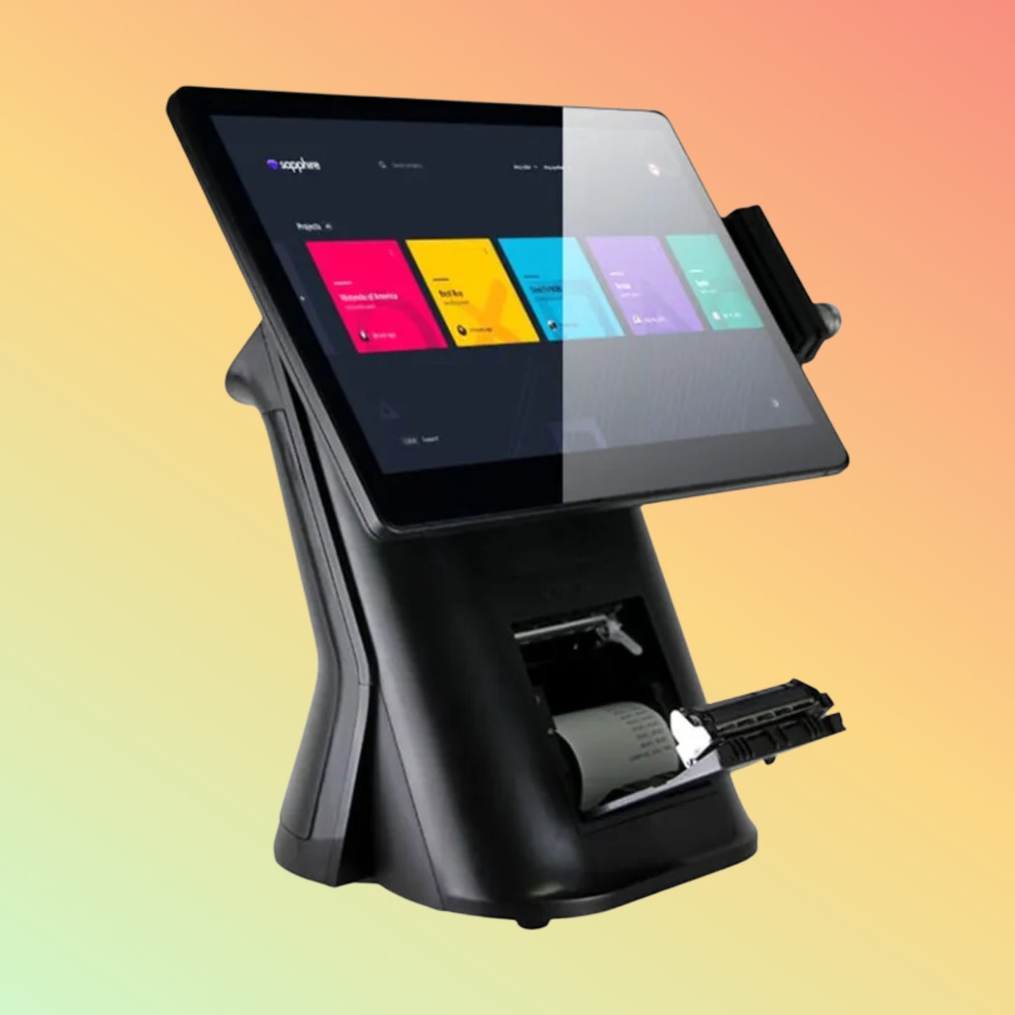 15.6''+11.6'' Dual Screen Windows POS System with Built-In Printer