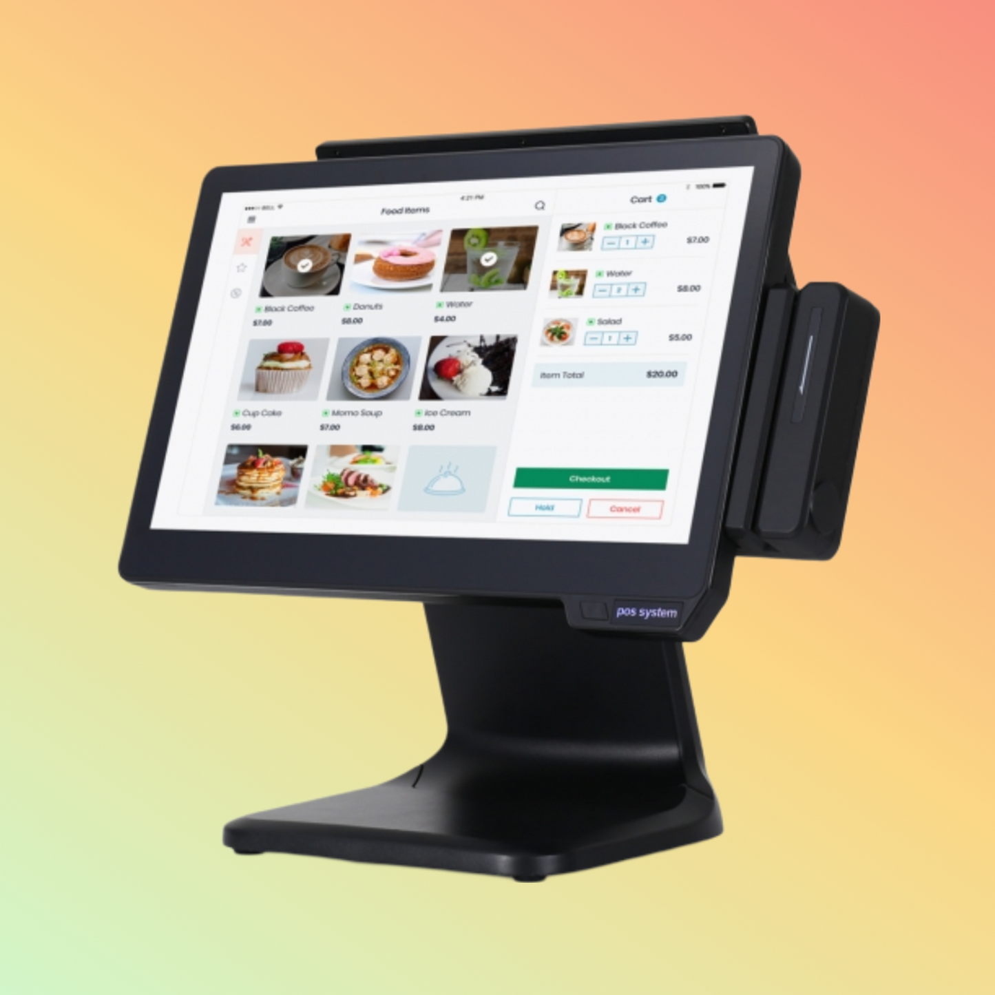 Matsuda ST9800 15.6" & 11.6" Dual Screen POS System