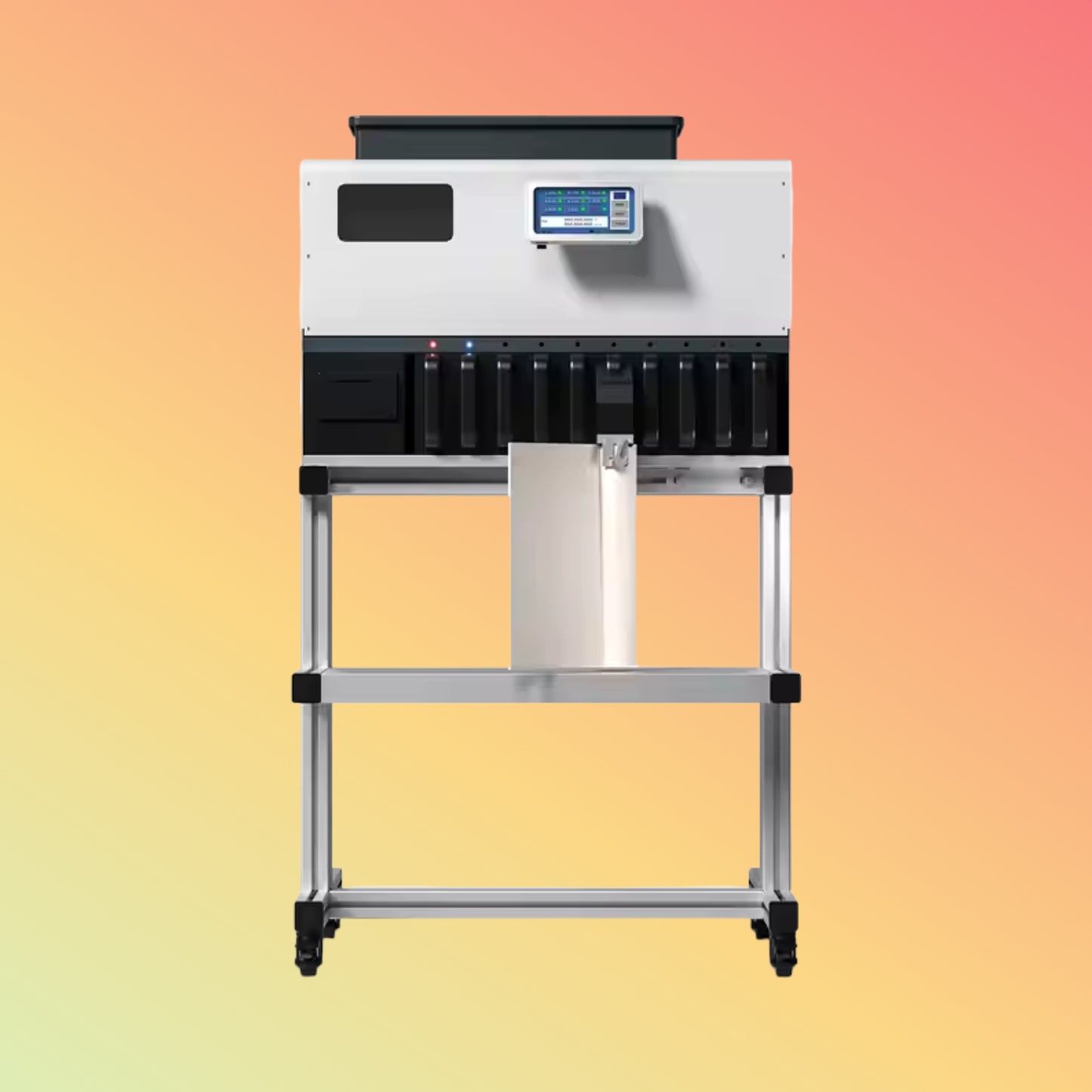UN-191S High-Speed 9+1 Pocket Coin Counters 32-Channel Mixed Denomination Coin Sortingr Machine with Built-in Printing