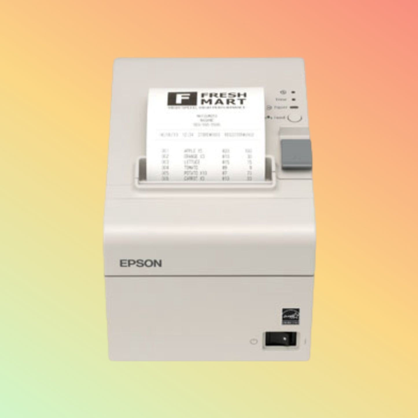 Alt="Epson T20III in white, printing a crisp, clear receipt, demonstrating its reliability for business transactions."