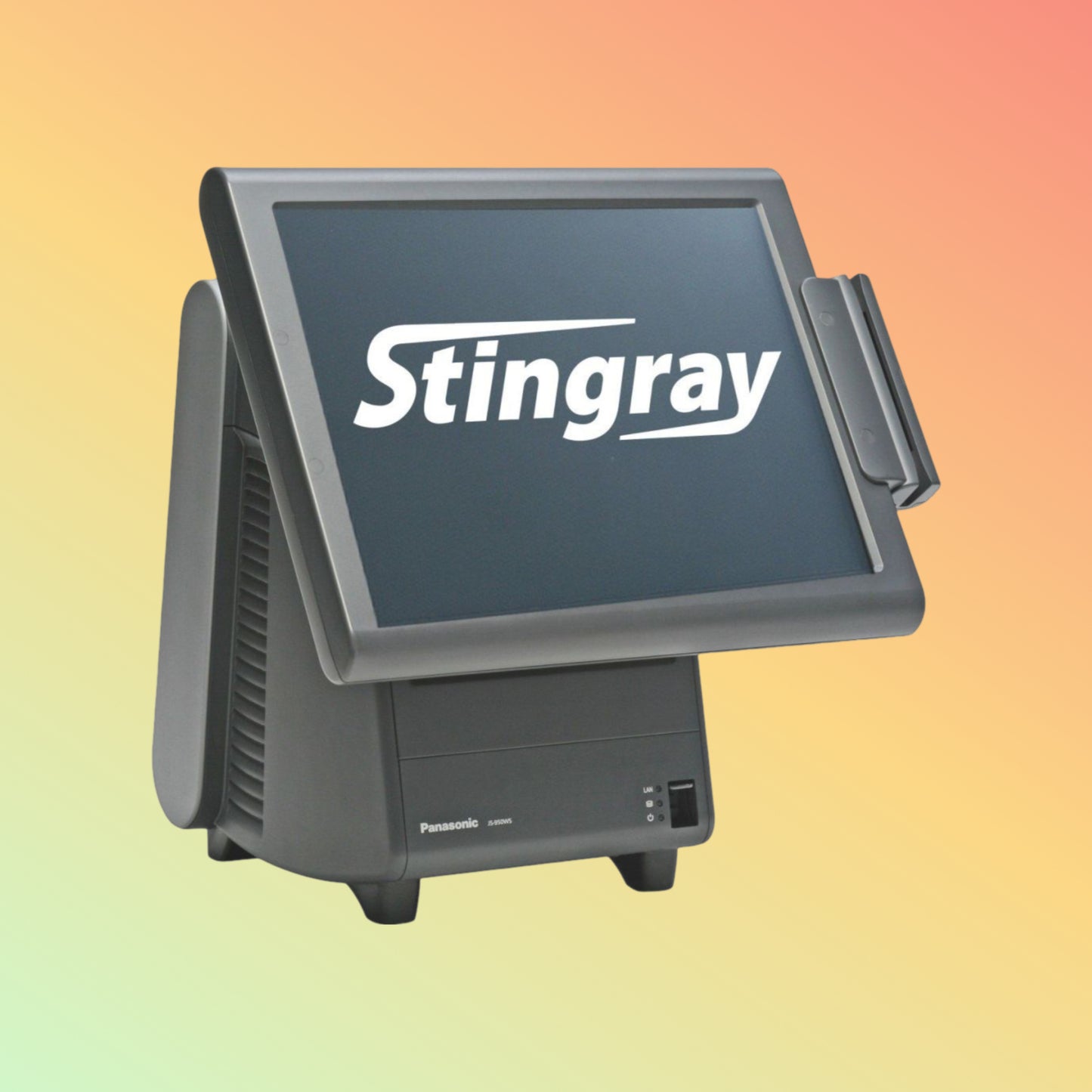 alt="Ergonomic Panasonic Stingray JS950WS, optimizing user experience in fast-paced retail environments."