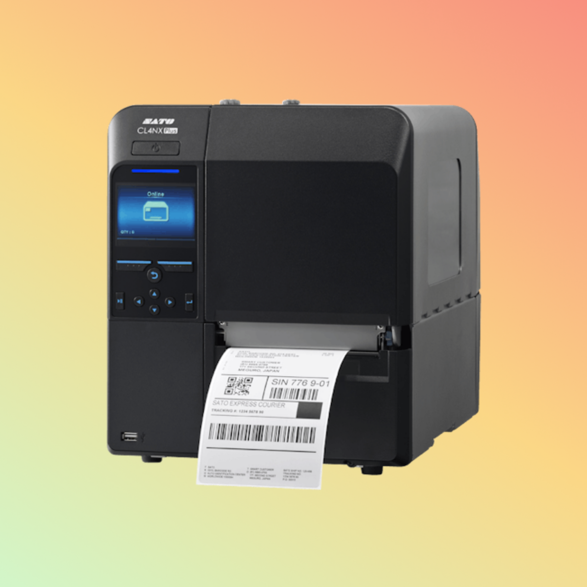 alt="SATO America CL4NX Plus industrial thermal printers, ideal for warehouse and industrial environments, offering reliable performance, high-resolution output, and versatile connectivity options."