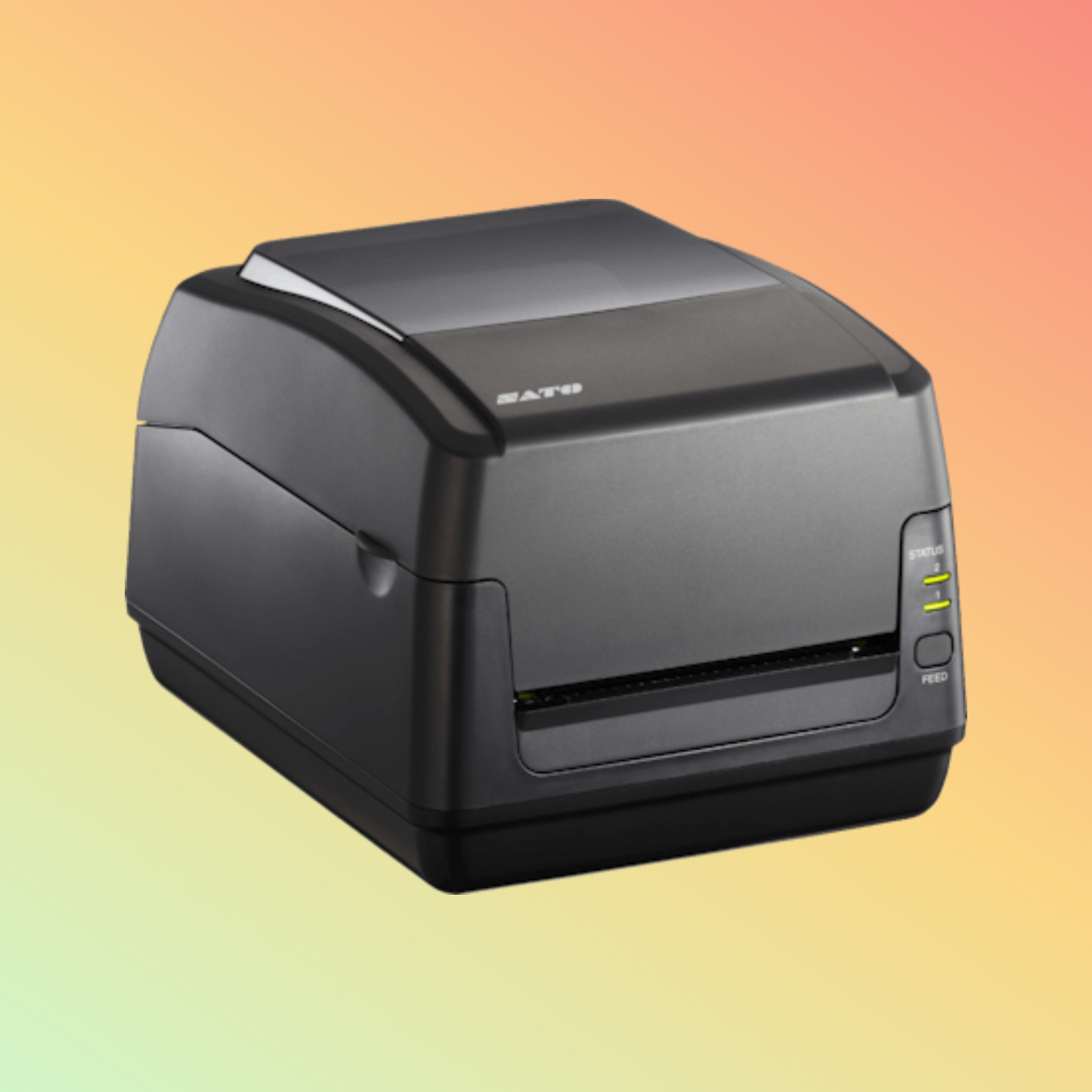 alt="SATO America WS408 DT thermal printer with 203 dpi resolution, ideal for retail and industrial settings, offering reliable label printing and a user-friendly interface."