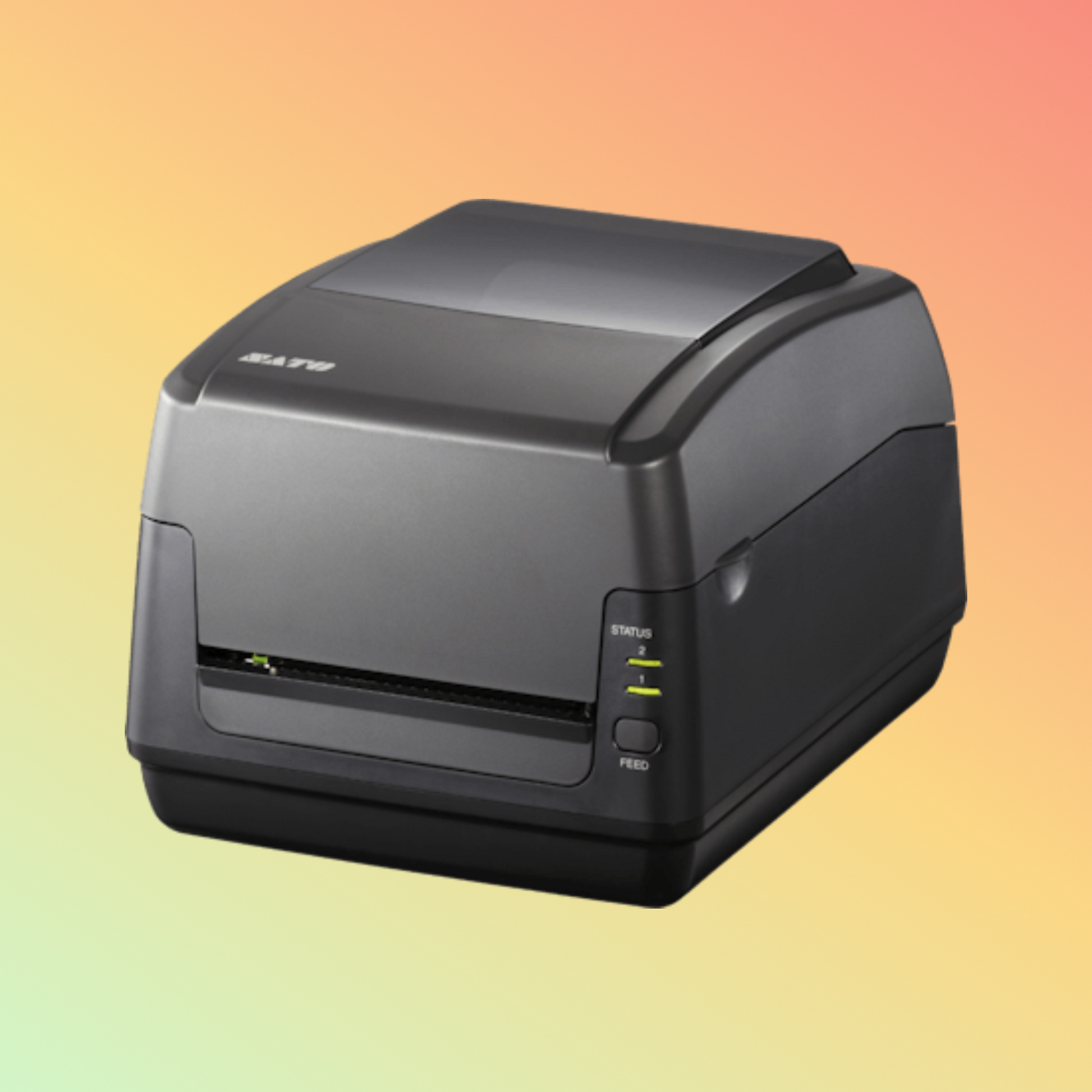 alt="SATO America WS408 DT 203 dpi thermal printer designed for label printing, featuring high-resolution output, compact design, and direct thermal technology."