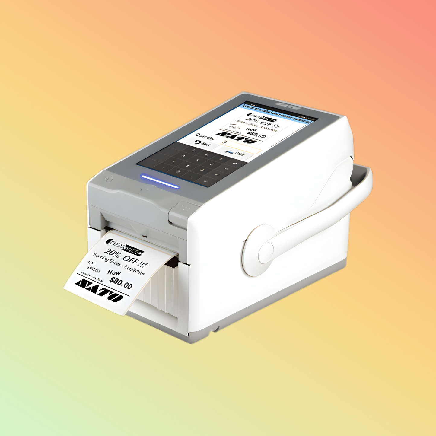 alt="SATO America FX3-LX specialty thermal printers designed for compact spaces, featuring a touchscreen interface, high-resolution output, and versatile connectivity options."