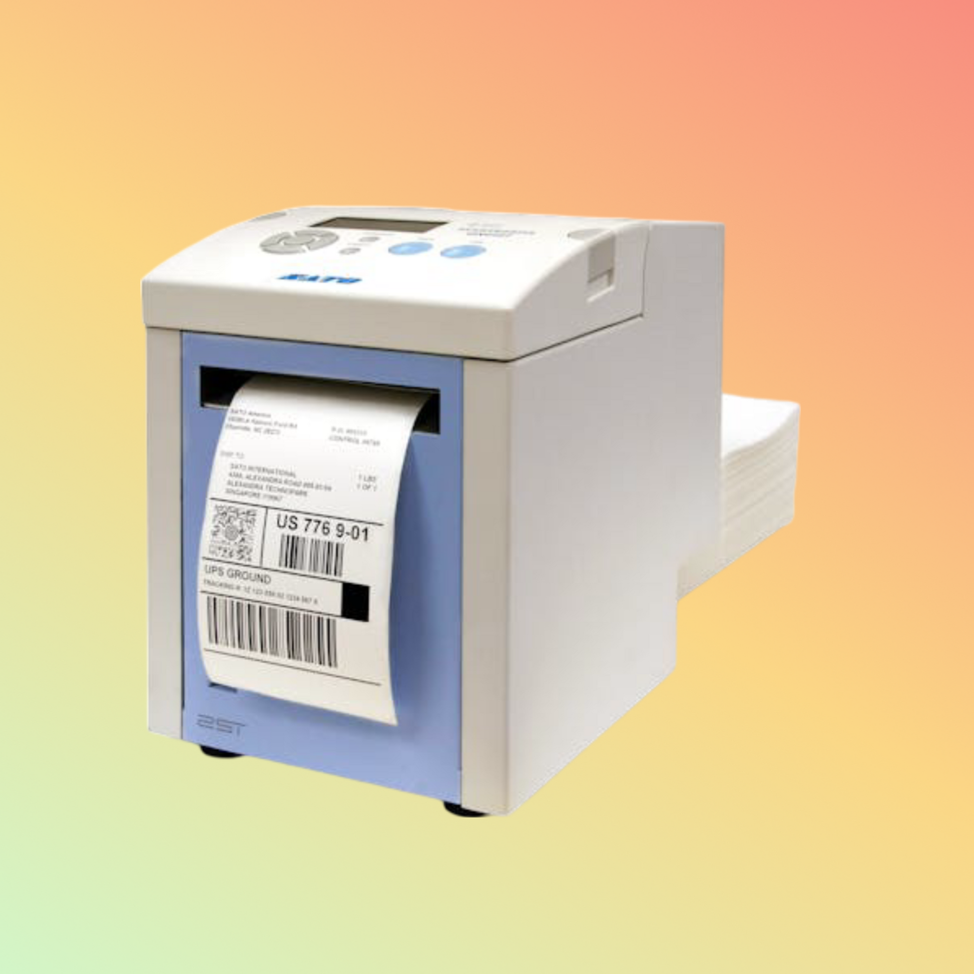 alt="SATO America GY4 Series specialty thermal printers, ideal for office and retail environments, offering reliable performance, high-resolution output, and a compact design."