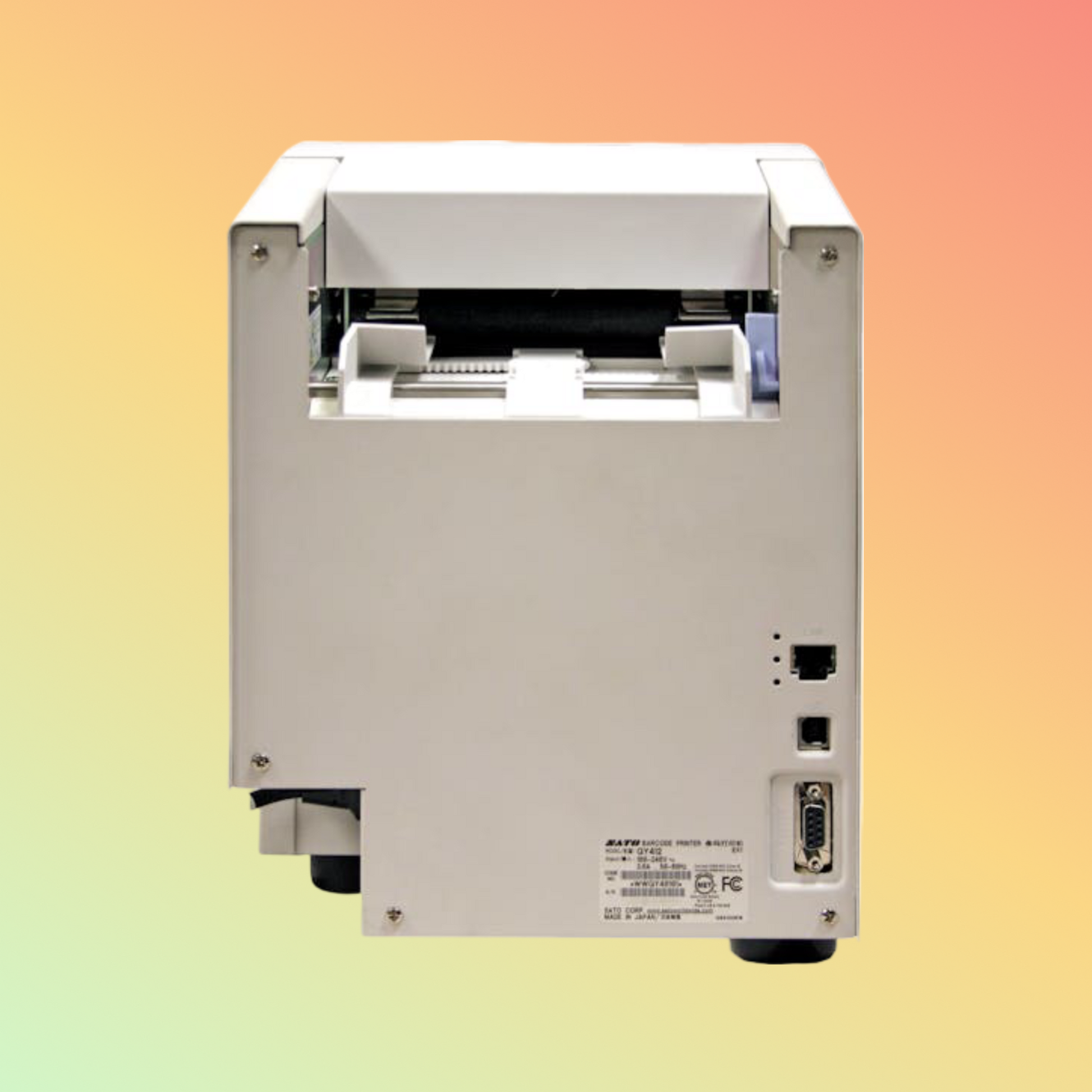 alt="Compact SATO America GY4 Series specialty thermal printers designed for efficient label printing, featuring versatile connectivity options, high-resolution output, and robust construction."