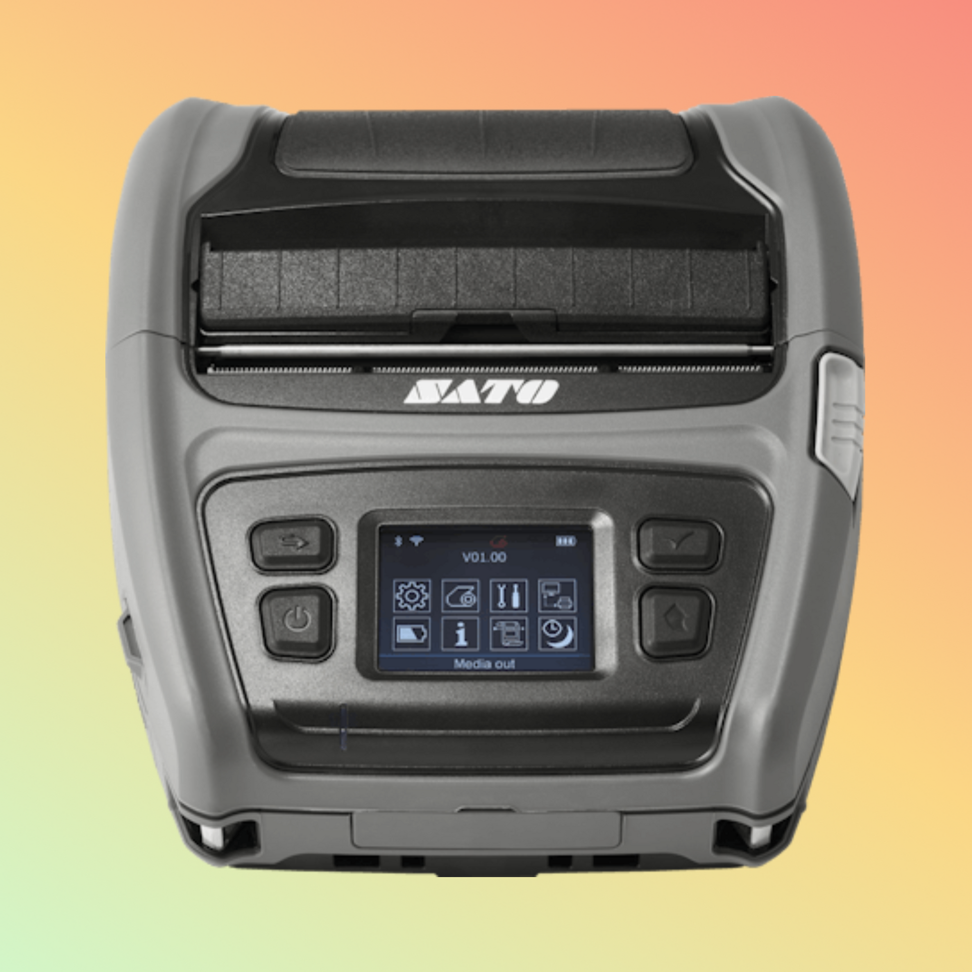 alt="SATO America PV4 mobile thermal printers designed for portable label printing, featuring a compact design, high-resolution output, and versatile connectivity options."