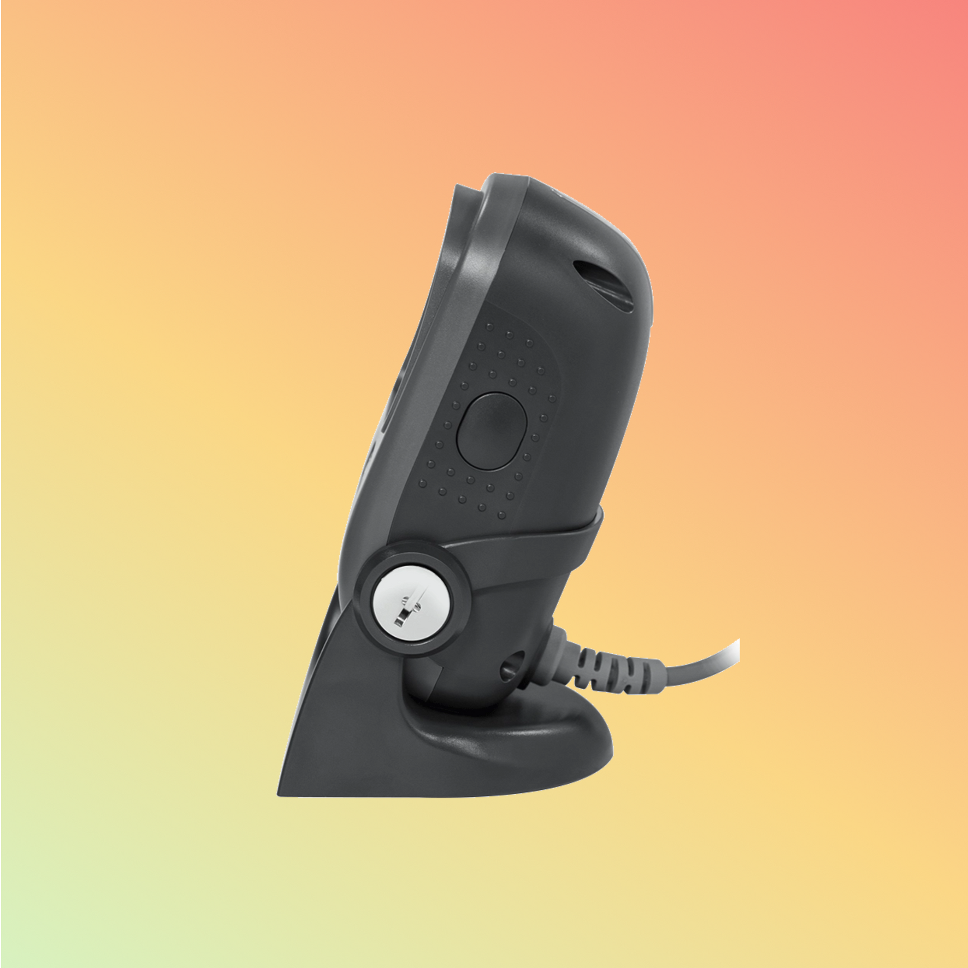 alt="ZEBEX Z-8072 Ultra 2D image hands-free scanner designed for retail environments, featuring a compact design, high-speed scanning, and versatile connectivity options."