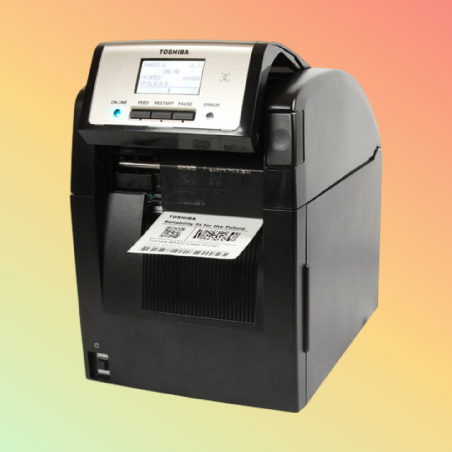 alt="TOSHIBA BA420T thermal label printer for efficient and precise label production"