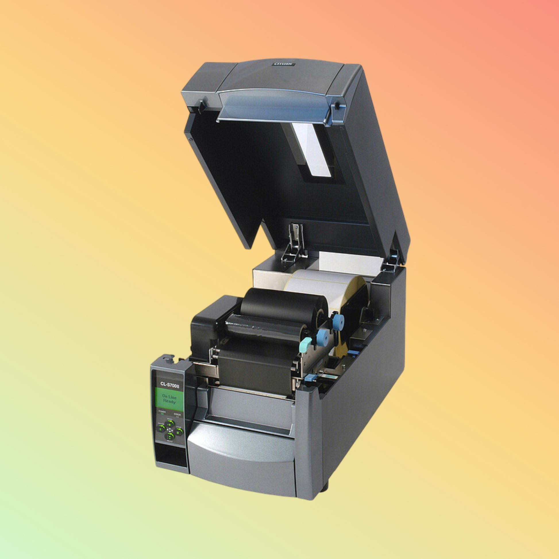 alt="Compact CL-S700DTII Thermal Transfer + Direct Thermal Printer by Citizen Systems, ideal for various applications"