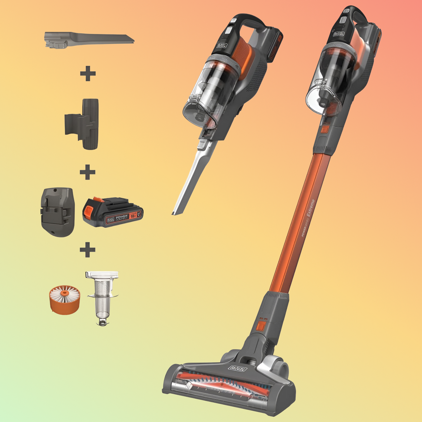 BLACK AND DECKER 18V 36Wh Cordless Stick Vacuum Cleaner