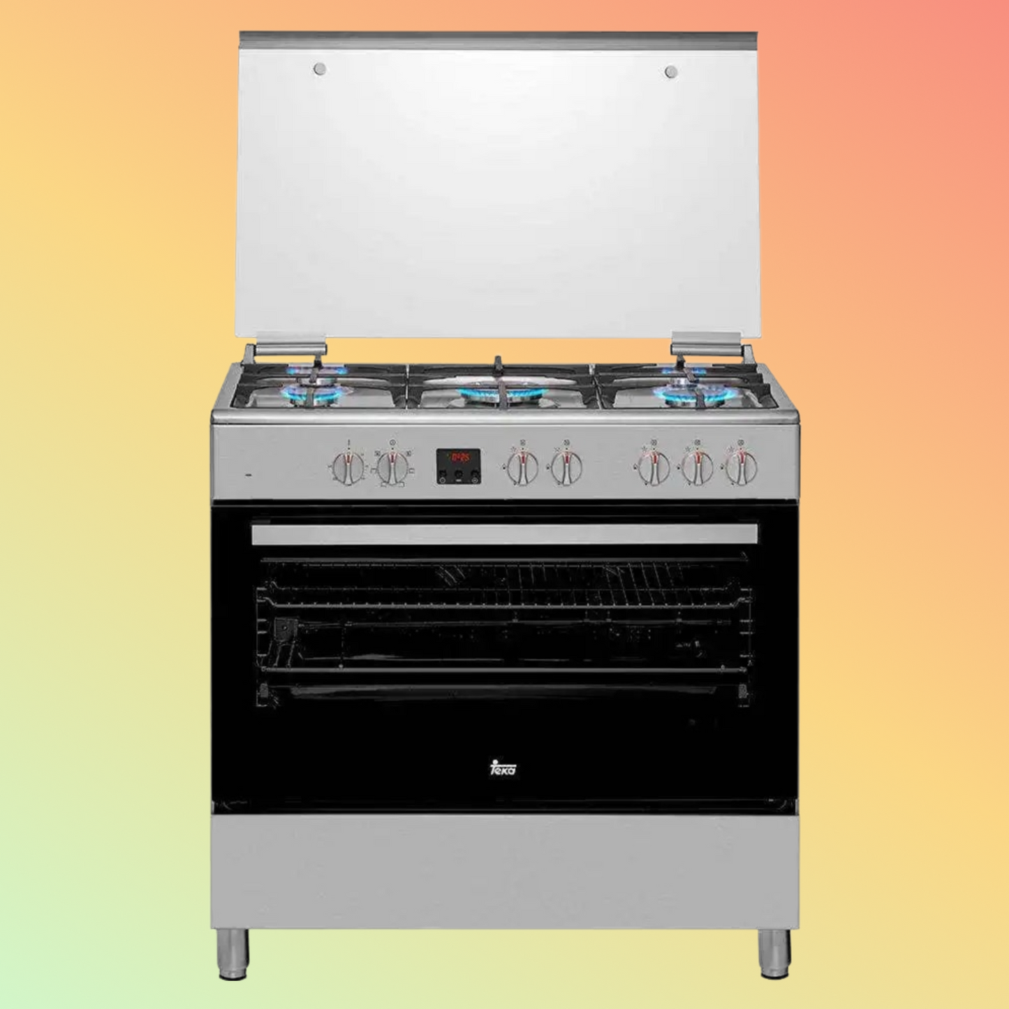 Teka 90x60 cm 5 Burners Gas with Electric Oven FS 901 5GE SS