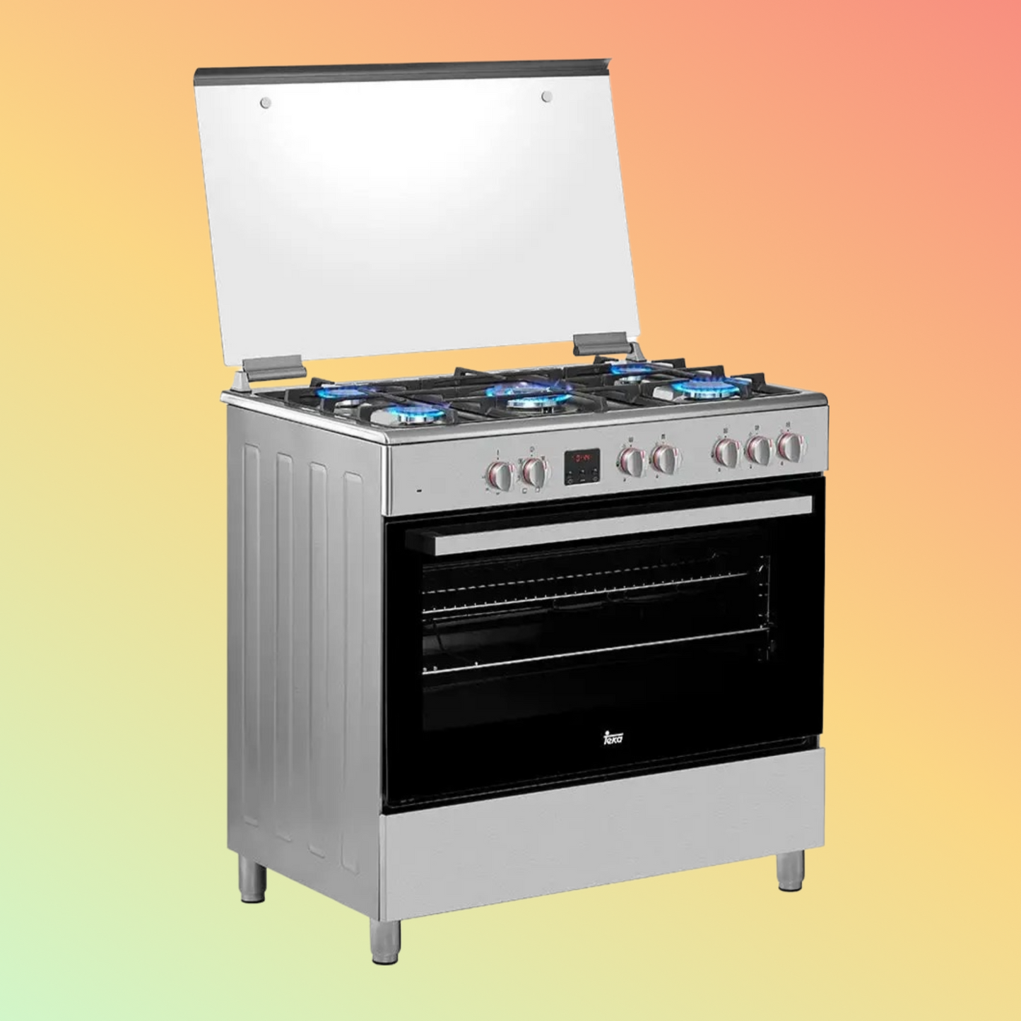 Teka 90x60 cm 5 Burners Gas with Electric Oven FS 901 5GE SS