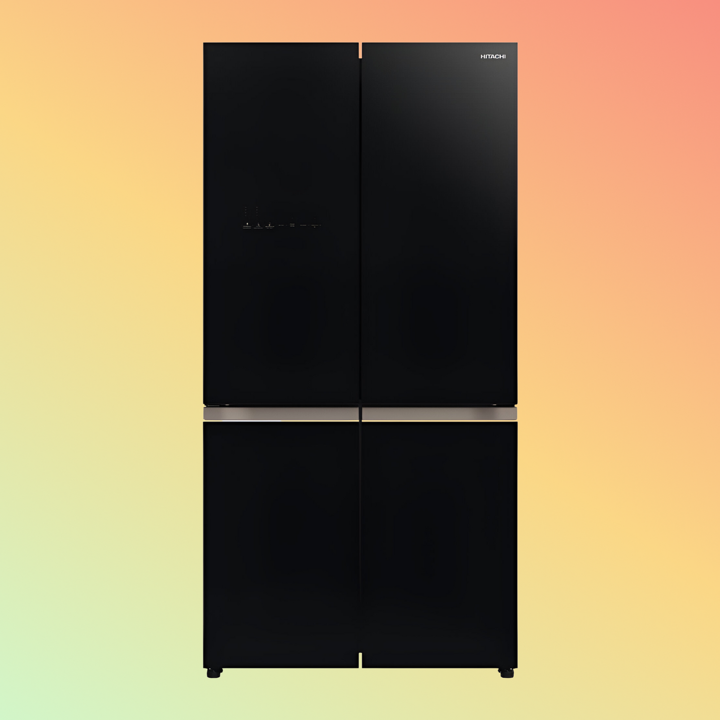 Hitachi RWB720VUK0GBK 720Ltr Deluxe French Door Refrigerator, Glass Black