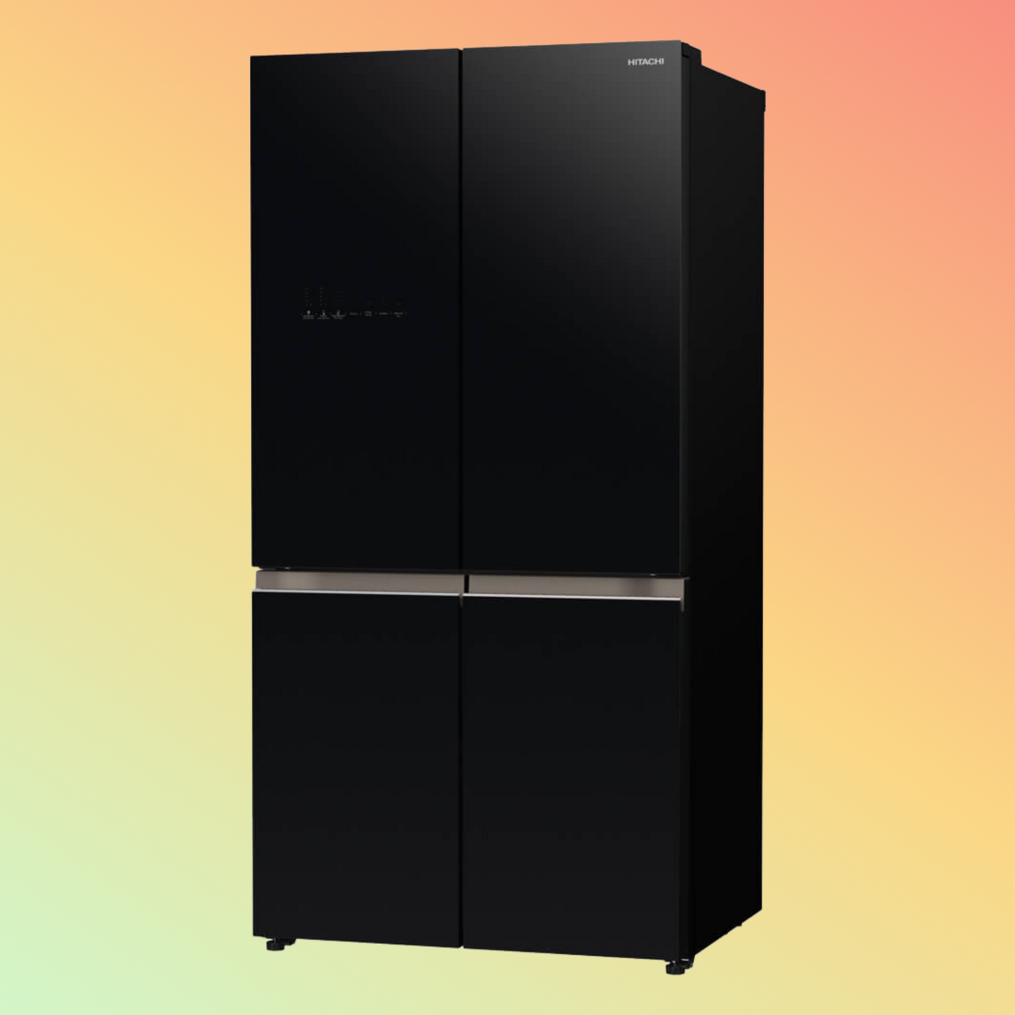 Hitachi RWB720VUK0GBK 720Ltr Deluxe French Door Refrigerator, Glass Black