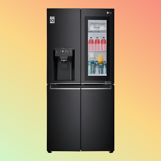 LG Gr-x29ftqel Side by Side 423 Litres Refrigerator, Matte Black