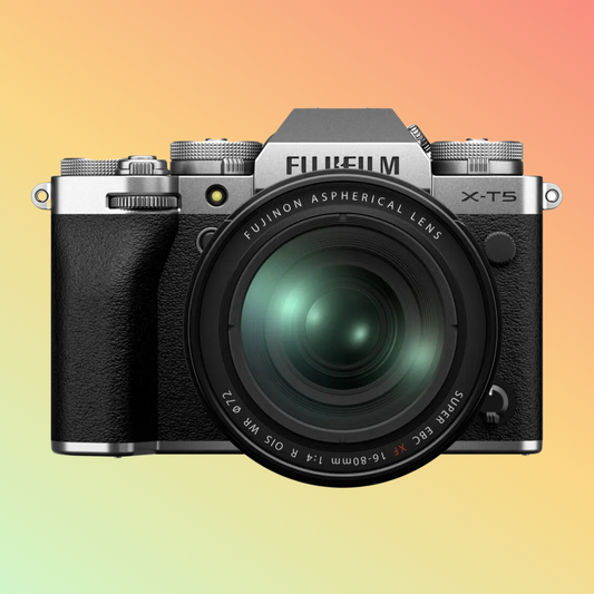 FUJIFILM X-T5 Mirrorless Camera with 16-80mm Lens, Silver