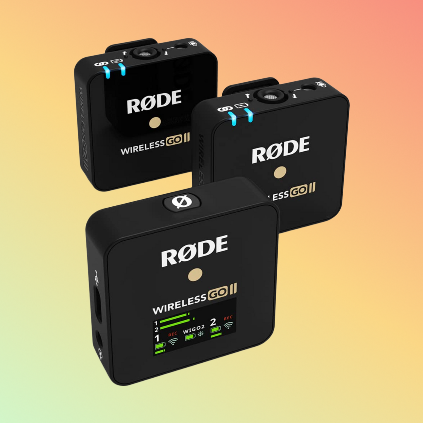 Rode Wireless GO II 2-Person Compact Digital Wireless Microphone System/Recorder, Black