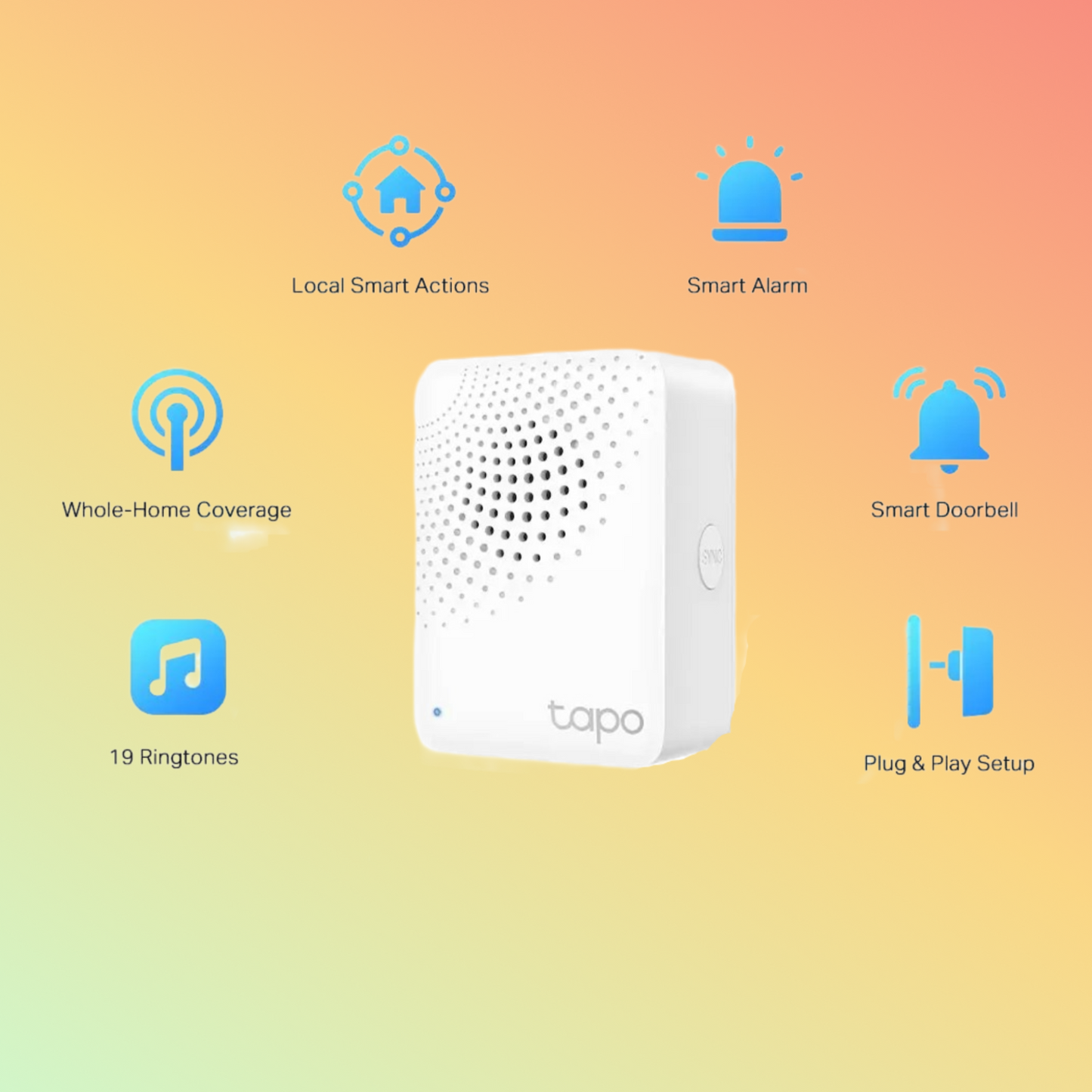 alt="TP-Link Tapo H100 Smart Hub with Chime, Centralized Smart Home Control"