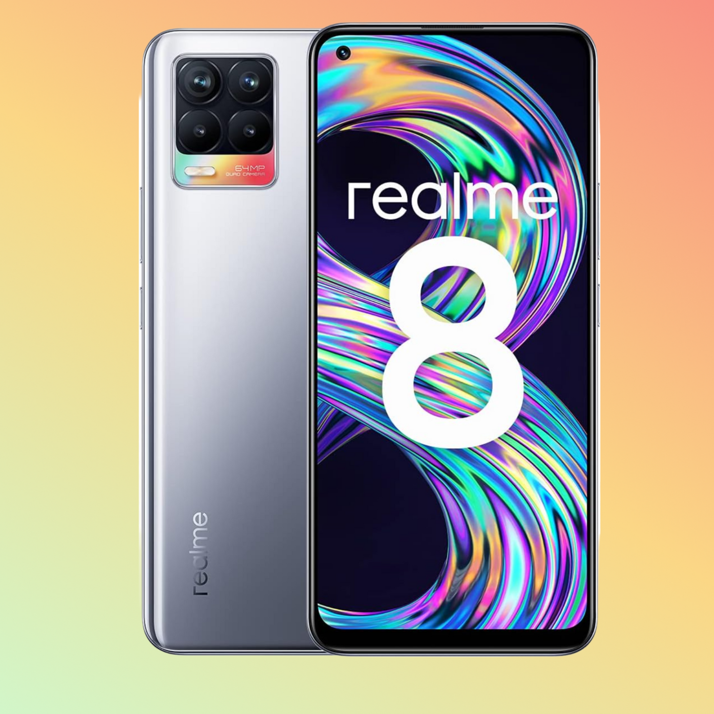 realme 8 Cyber Silver 6Gb+128Gb 177G G, 6941399044647, 8 UK Cyber Silver