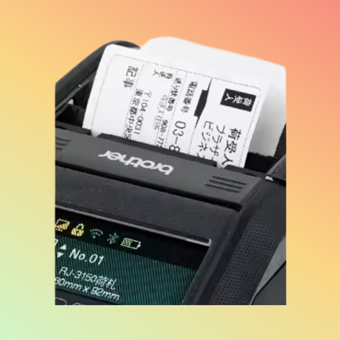 3 inch Portable Direct Thermal Printer RJ-3150 Auto Peel Adhesive Sticker Label Printer