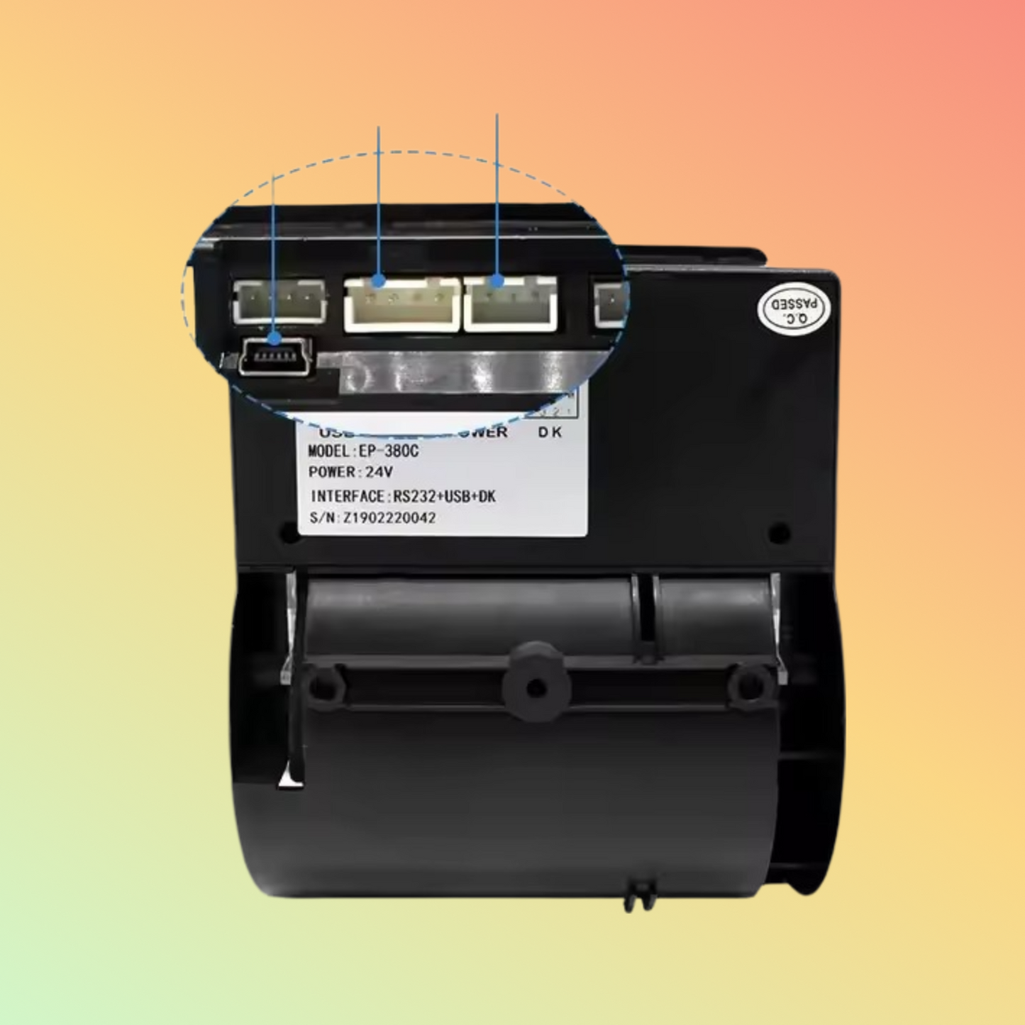 EP-380C: 3-Inch 80mm Kiosk Thermal Printer with Auto Cutter