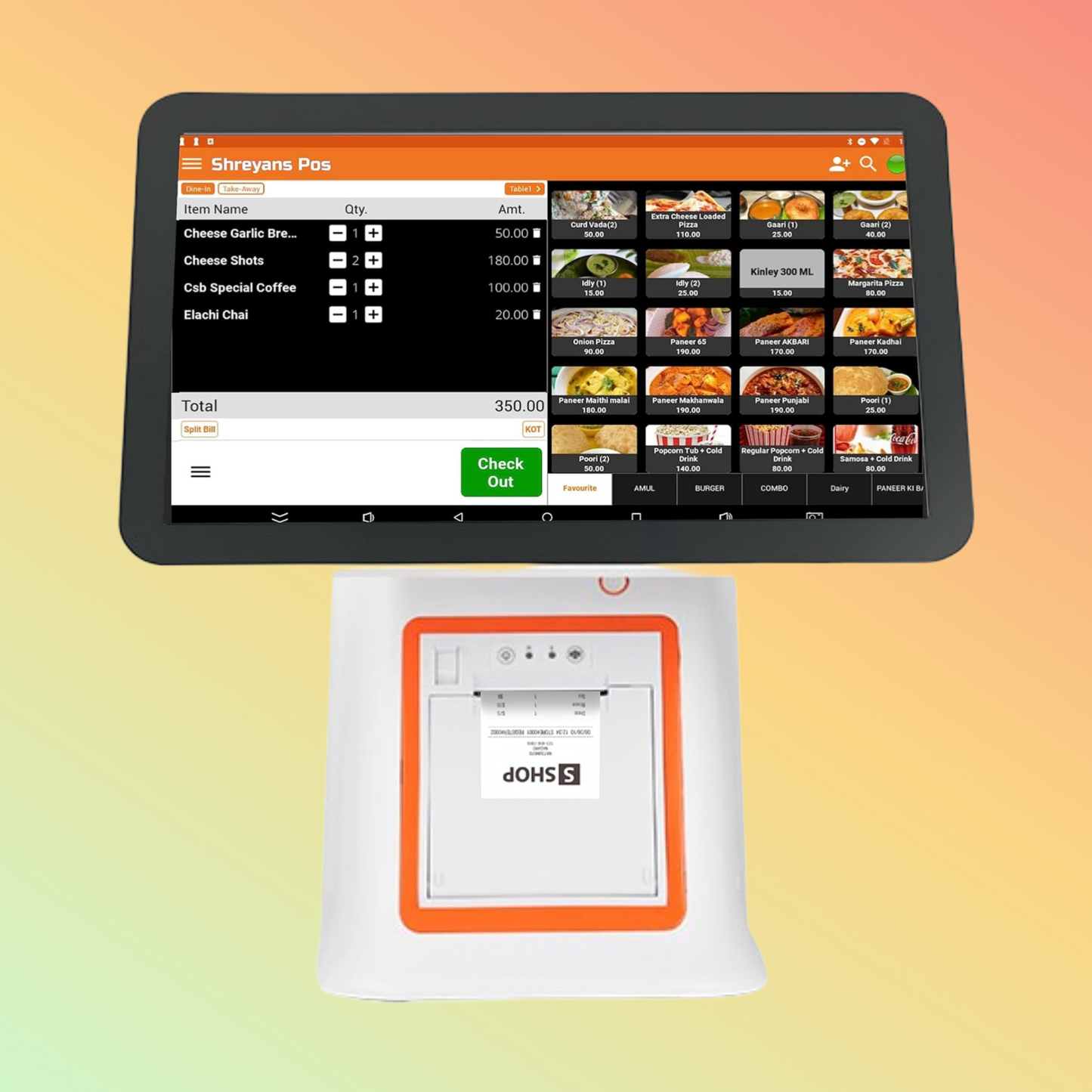 Shreyans SRS95A Android Touch Pos 15.6 inch Billing Machine