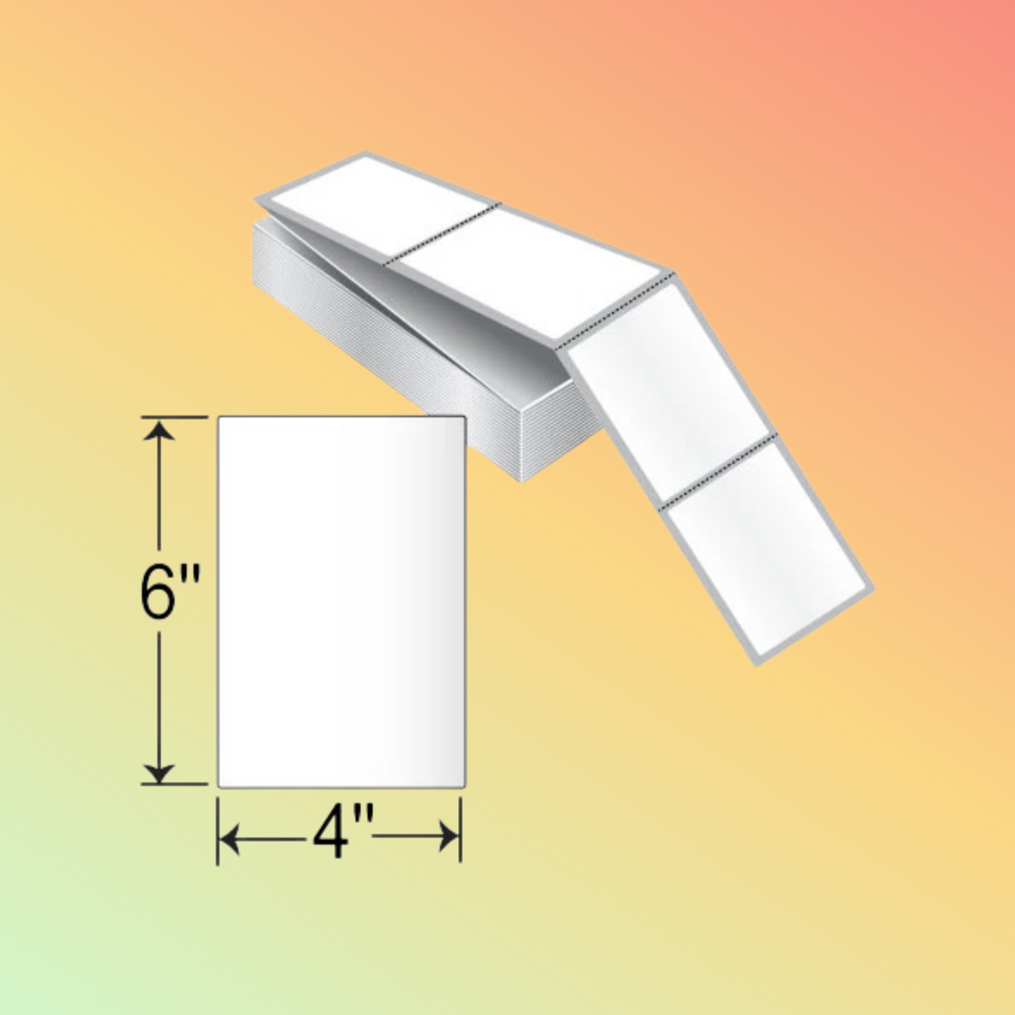 BarcodeFactory 4x6 Matte Fanfold Label