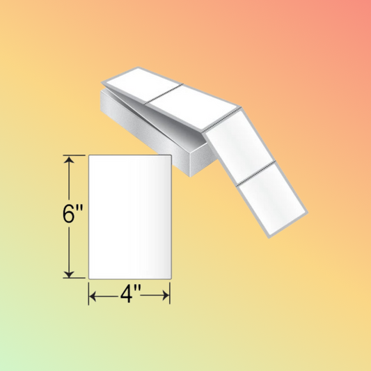 BarcodeFactory 4x6 Matte Inkjet Film Fanfold Label