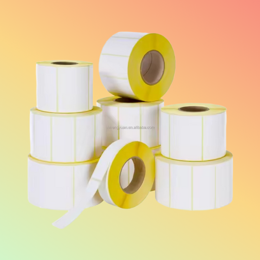 thermal paper adhesive label sticker printed round thermal label barcode machine stickers