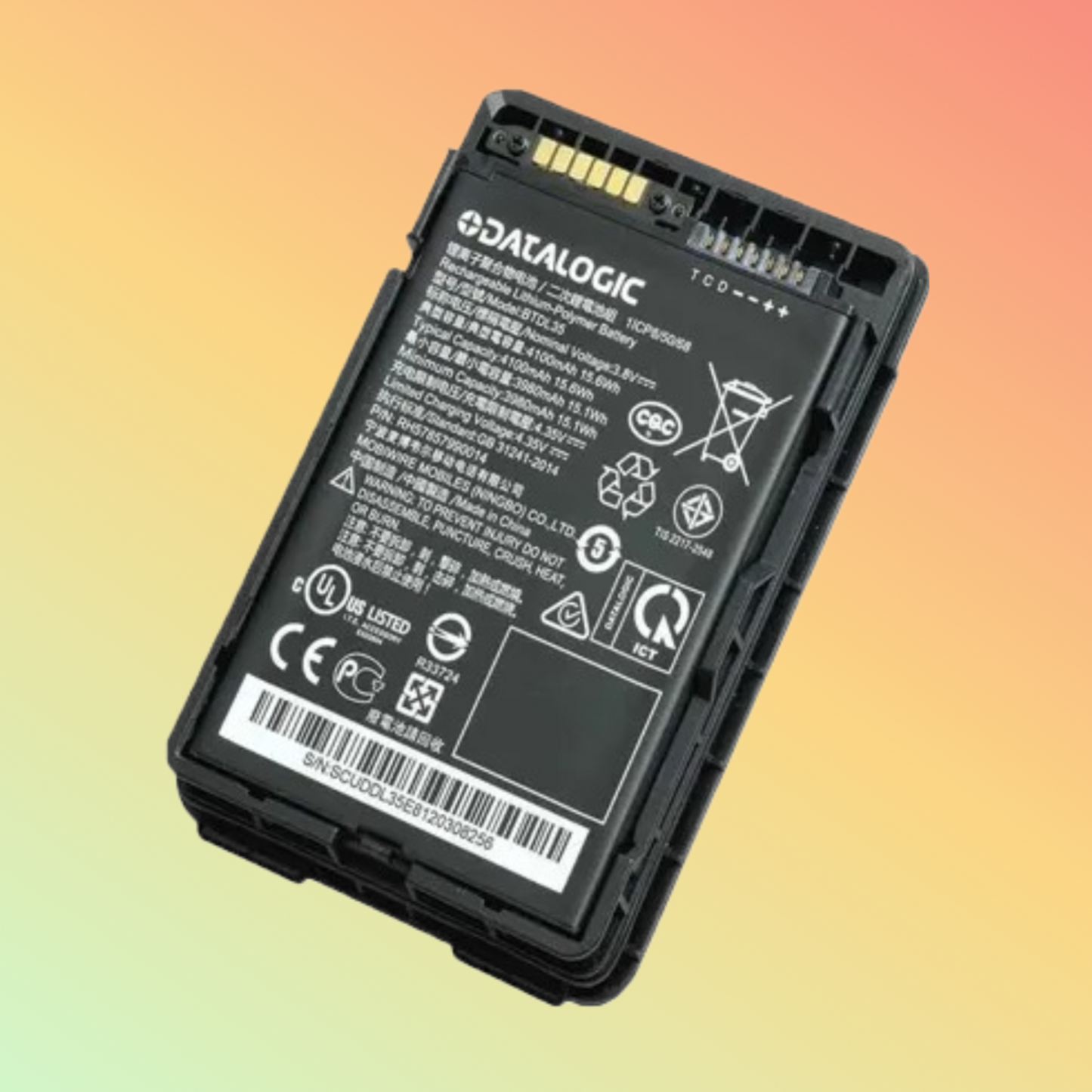 Battery BTDL35 with Back Cover for Datalogic Memor 10
