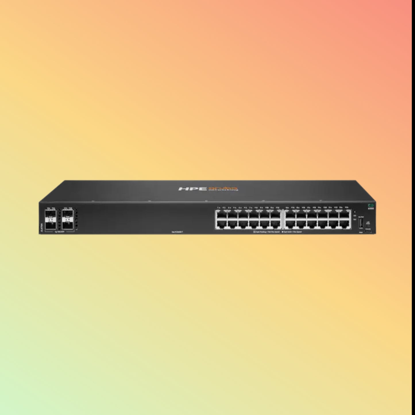 HPE Aruba CX 6100 (JL678A) Switch - 24 x Gigabit Ethernet BASE-T Ports RJ45